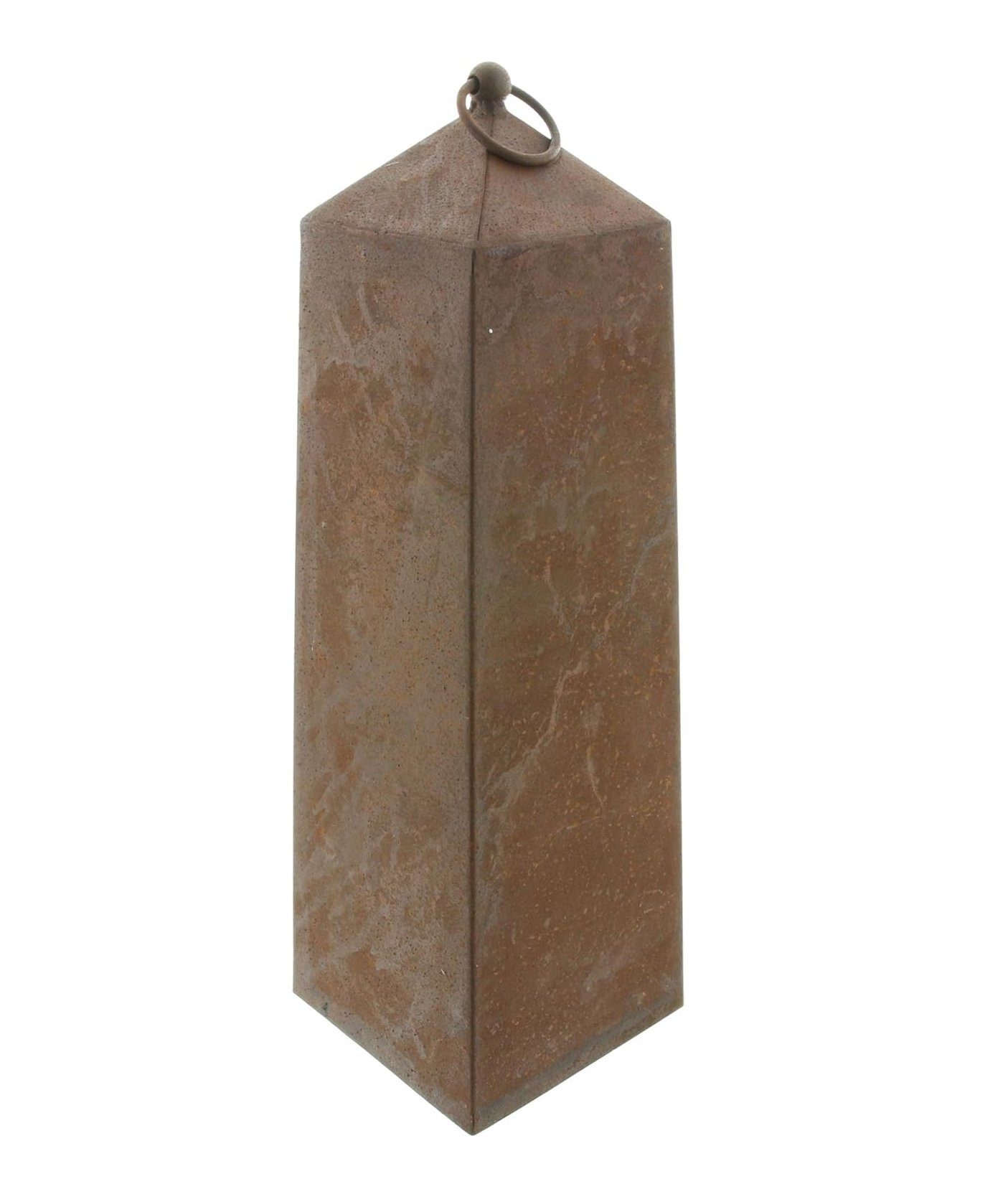 Dekoleidenschaft Kerzenlaterne "Rostlaterne" aus Metall 40 cm hoch, Gartenlaterne mit Echtrost-Finish, Kerzenhalter, Windlicht, Laterne, Kerzenständer für Stump – Bild 4 von 5