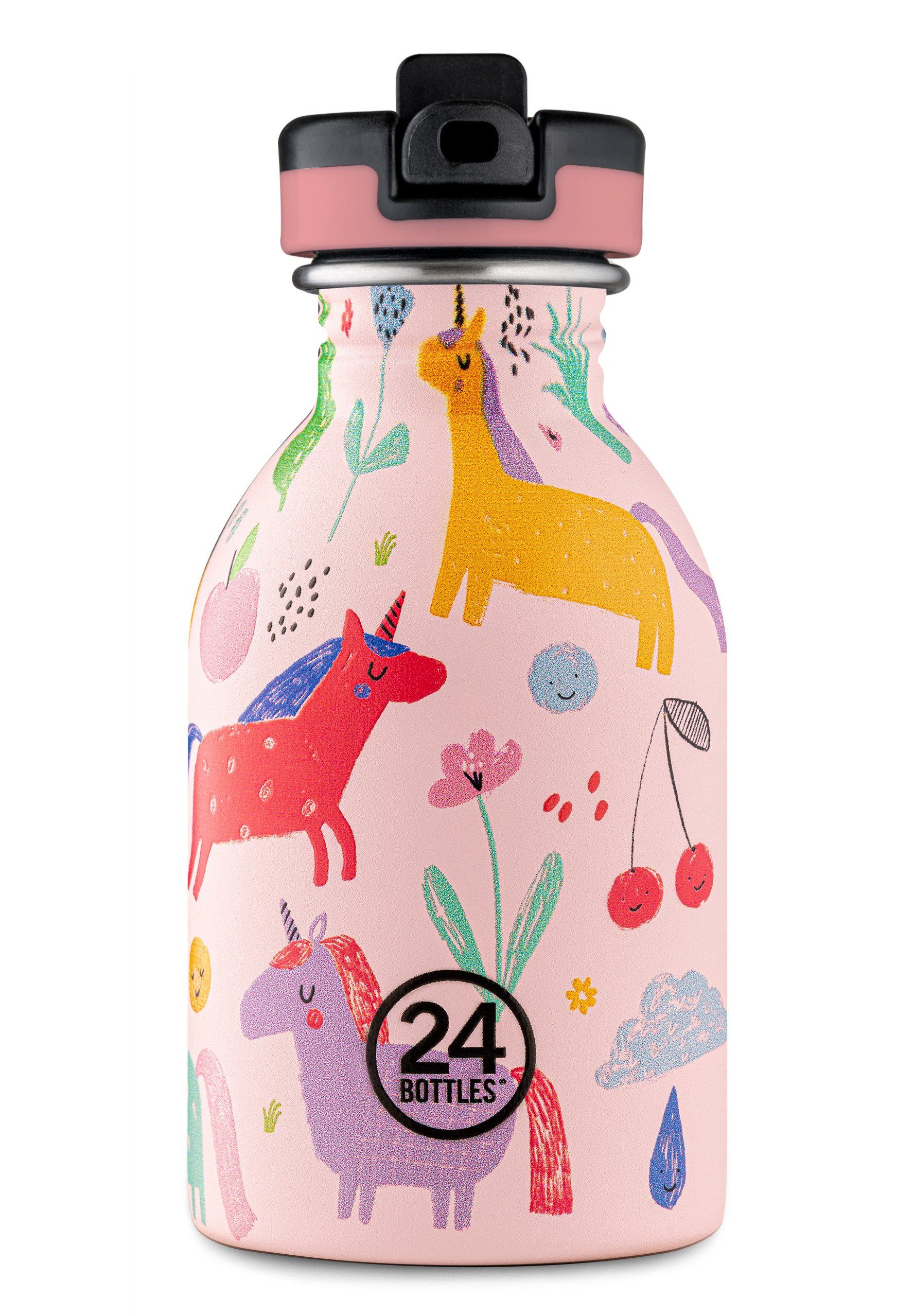 24 Bottles Trinkflasche Urban Bottle 250 ml Kids Collection with Colored Sport Lid Magic Friends