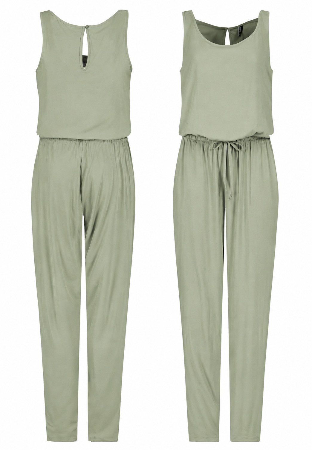 SUBLEVEL Overall Damen Overall Jumpsuit lange Hose Sommer Binde Gürtel Einteiler