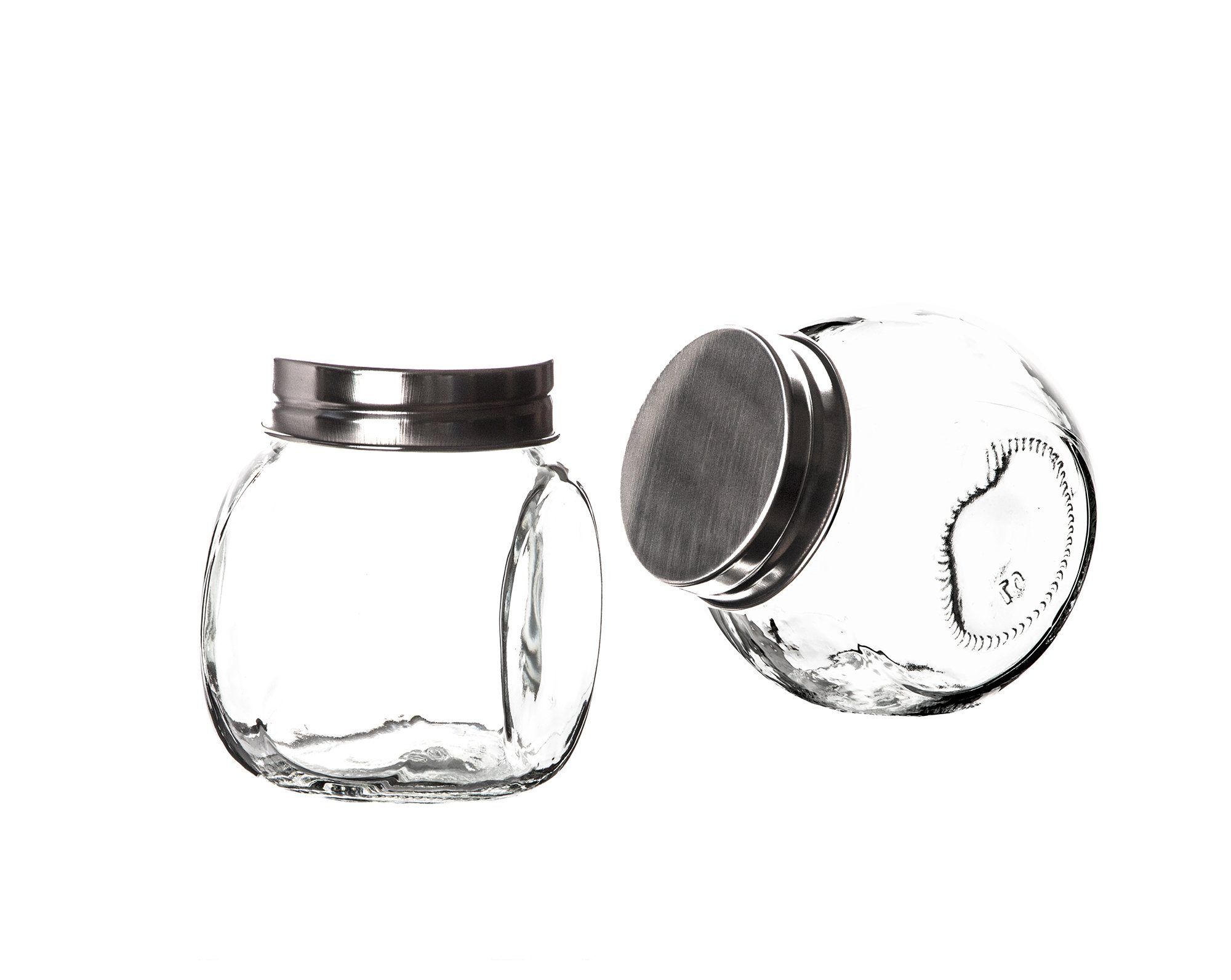 (12-tlg) Schraubdeckel Luftdicht BigDean 200ml Glas, Gewürzgläser Vorratsg, Gewürzbehälter Gewürzdosen 12x