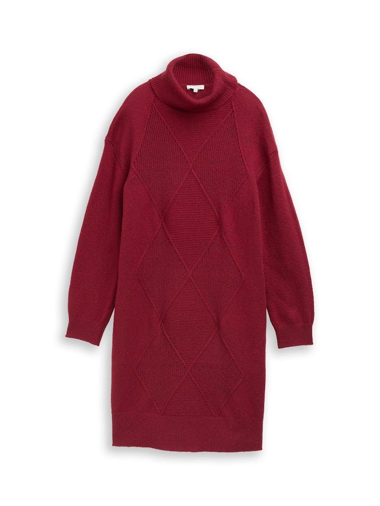 TOM TAILOR Strandkleid Strickkleid Rollkragen mit Seitenschlitzen günstig online kaufen