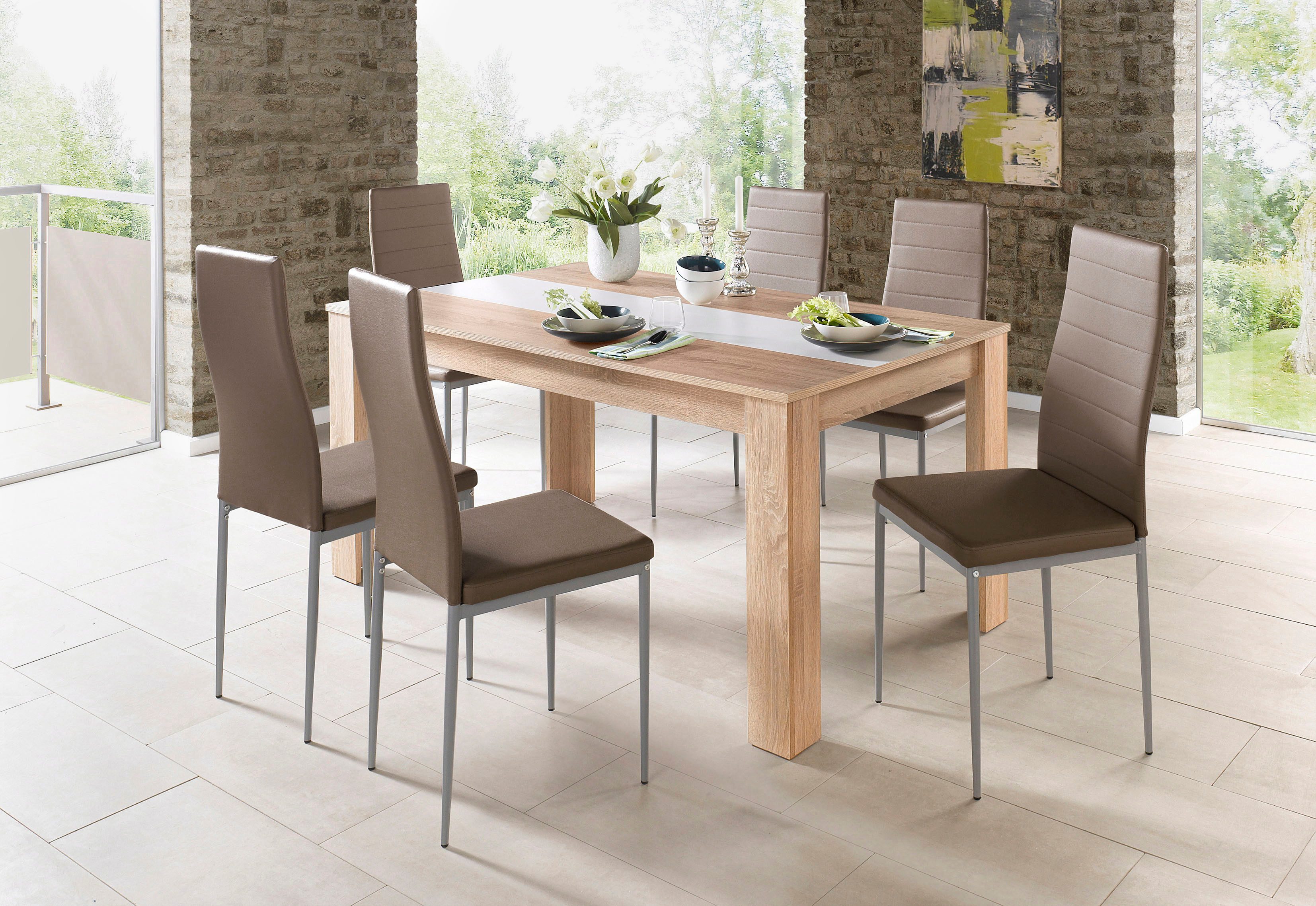 Home affaire Esszimmerstuhl "Pluto", (Set), 4 St., Kunstleder, Bezug in Kun günstig online kaufen