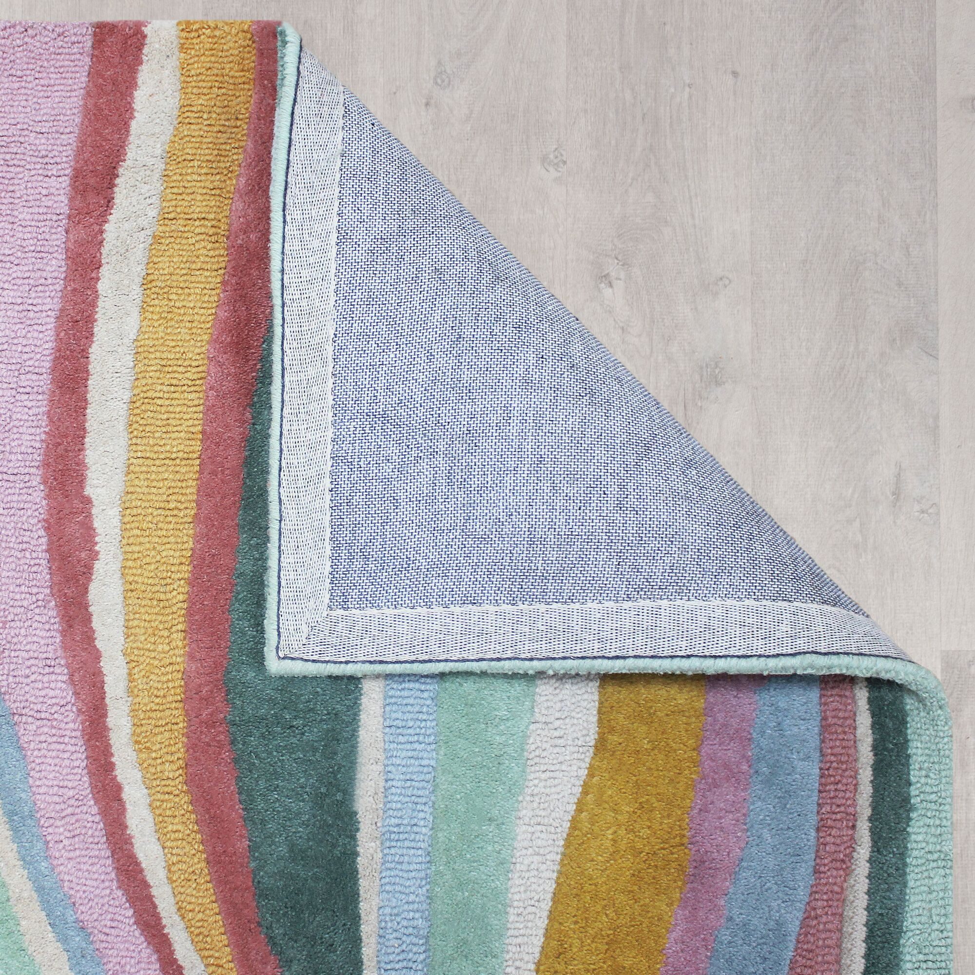 FLAIR RUGS Wollteppich Abstract Flow handgetuftet, rechteckig, Höhe: 10 mm, Wolle, Teppich, Wohnzimmer, Schlafzimmer, Esszimmer