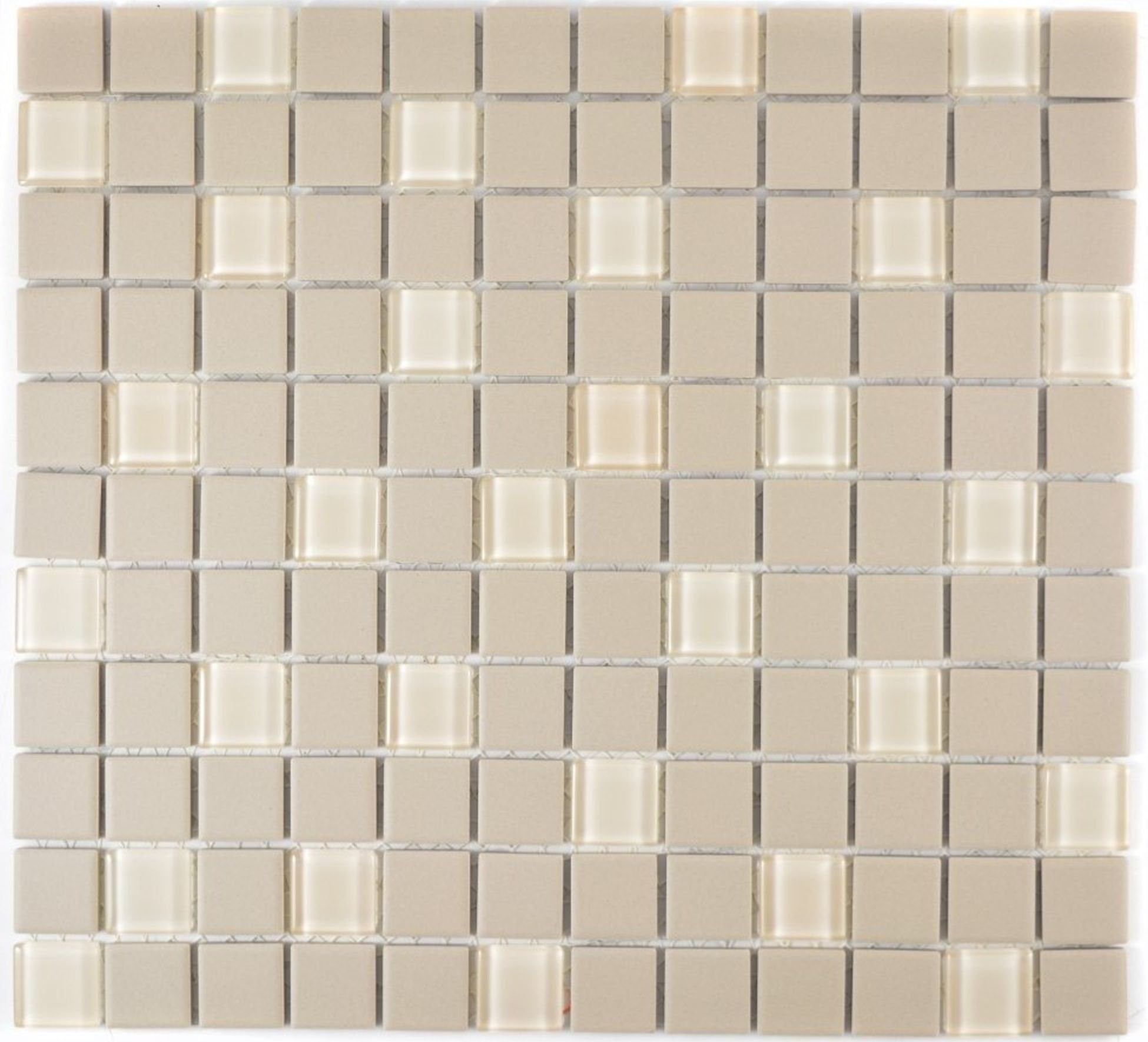 Matten Mosaikfliesen Keramikmosaik unglasiert Fliesen 10 hellbeige matt / Mosani