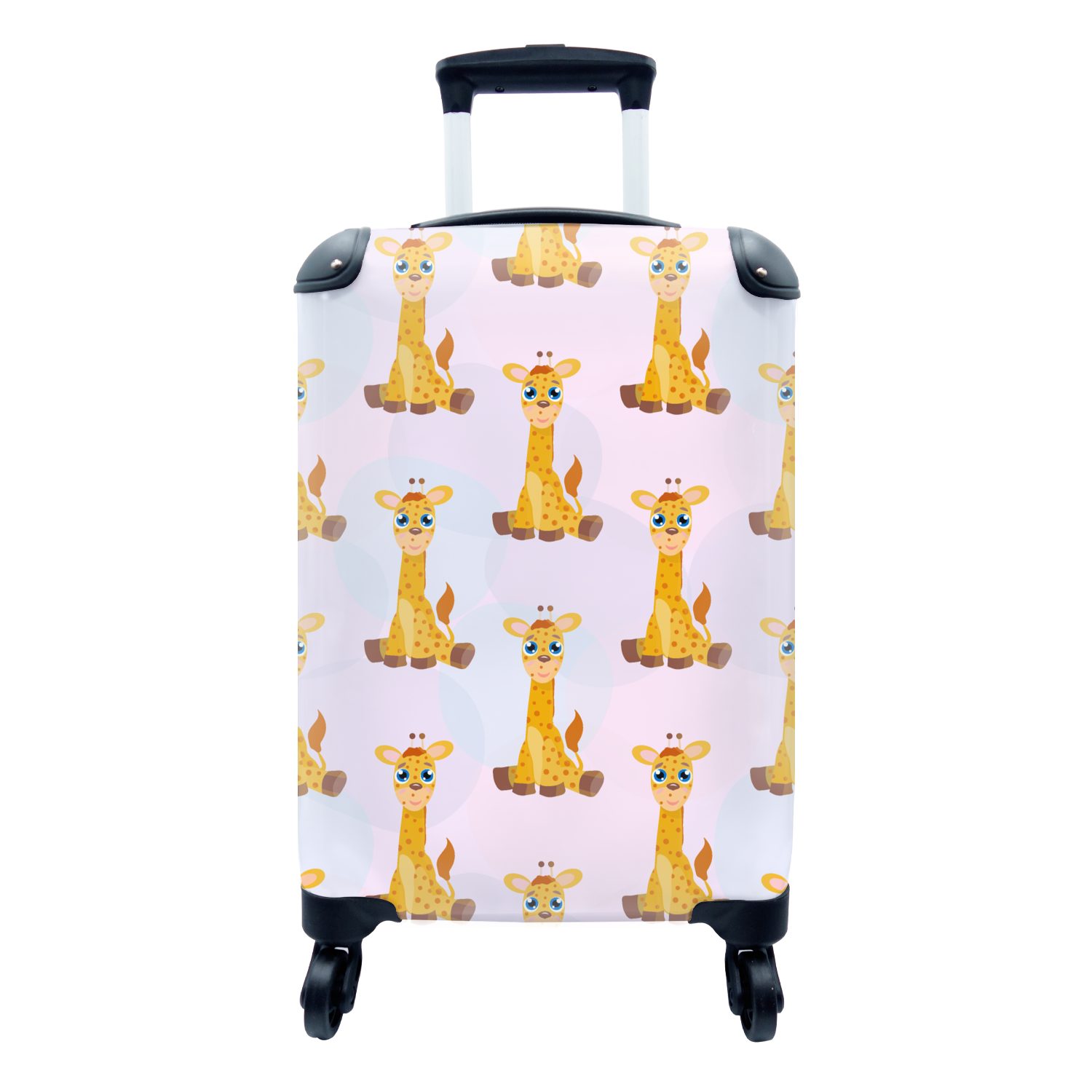 MuchoWow Handgepäckkoffer Giraffe - Muster - Kinder, 4 Rollen, Reisetasche mit rollen, Handgepäck für Ferien, Trolley, Reisekoffer