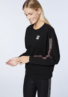 JETTE SPORT Sweatshirt mit Label-Akzenten
