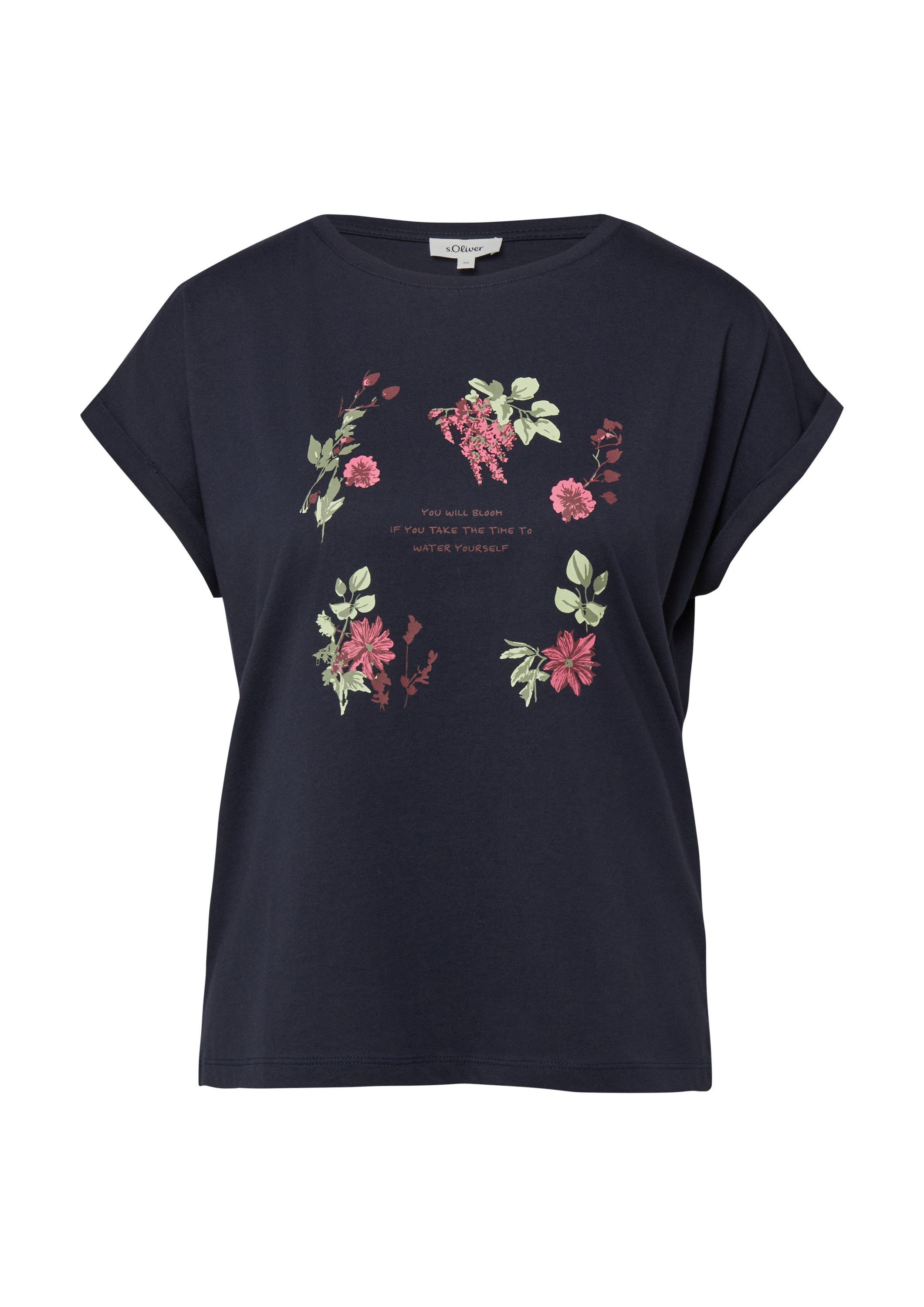 s.Oliver Kurzarmshirt T-Shirt T-Shirt mit Frontprint im Relaxed Fit günstig online kaufen