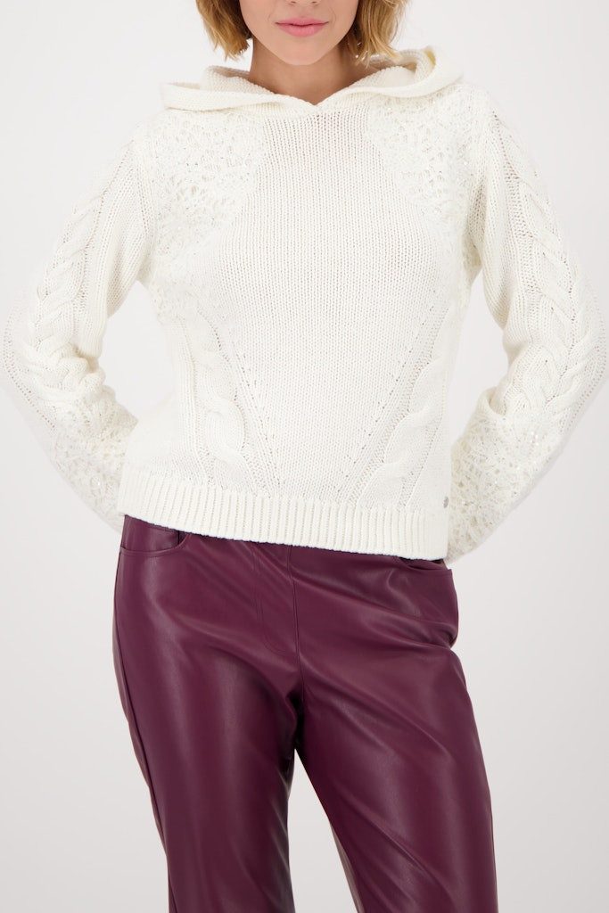 Monari Rundhalspullover 809124 Spitzenapplikation im Cornelly-Design günstig online kaufen