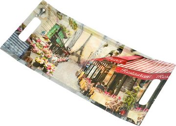 Lashuma Tablett Paris, Melamin, (1-tlg), Farbenfrohes Teetablett Kunststoff 41x19 cm