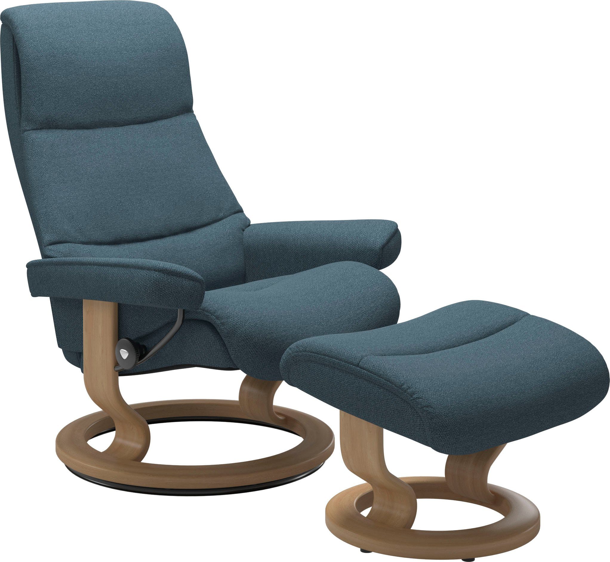 Stressless® mit Größe Relaxsessel View Relaxsessel S,Gestell Eiche (Set, Hocker), mit Classic Base,