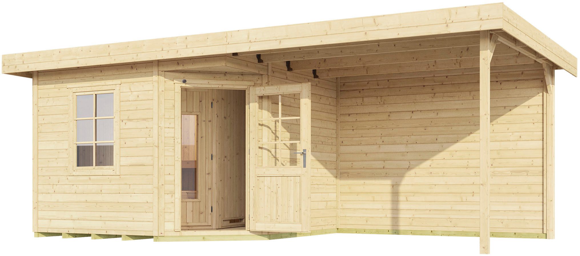 weka Saunahaus SALO 2, BxTxH: 646 x 338 x 237 cm, 28 mm, inkl. hochwertiger Elementsauna