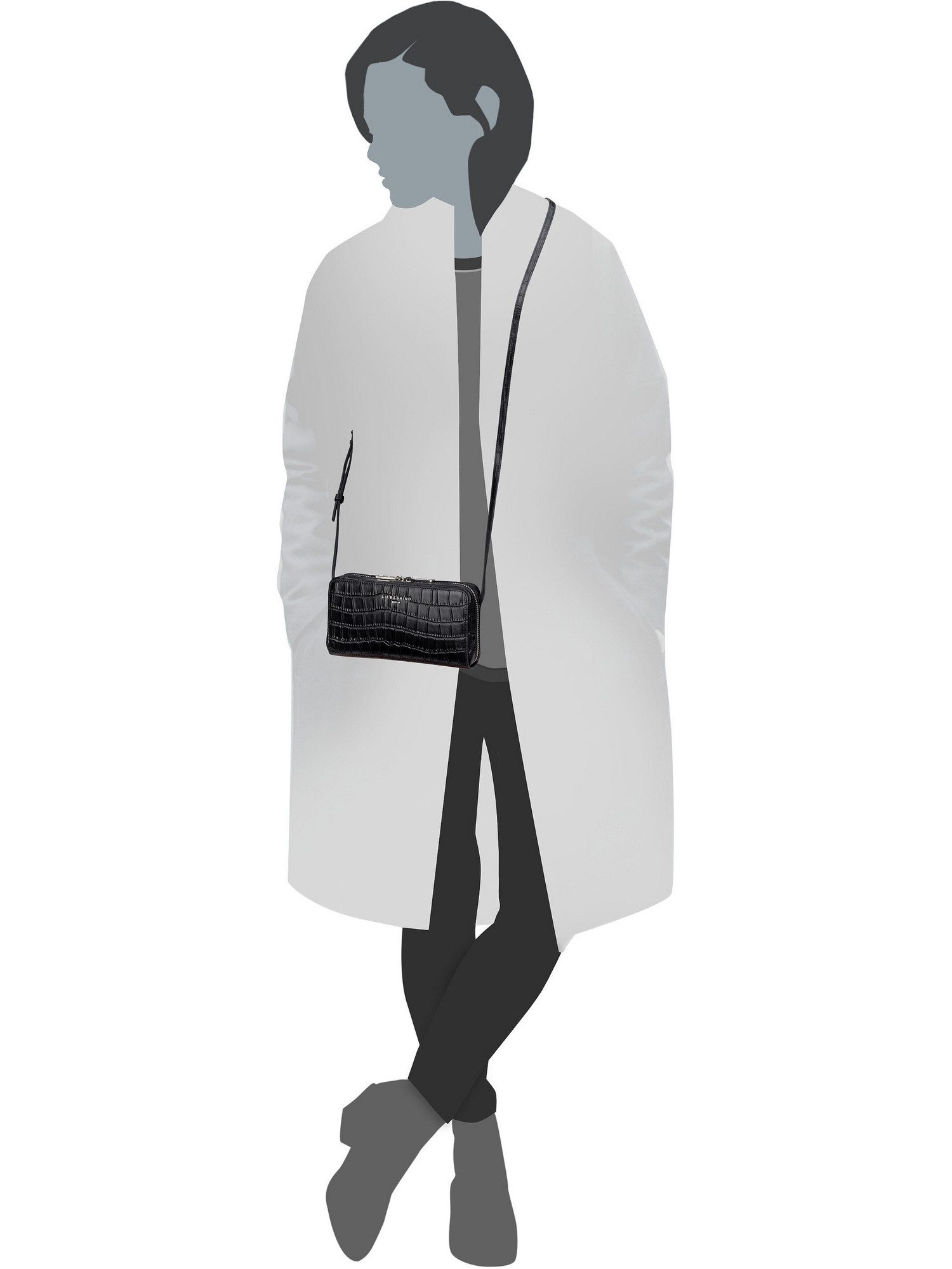 Liebeskind Berlin Umhängetasche Lou New Croco, Umhängetasche klein