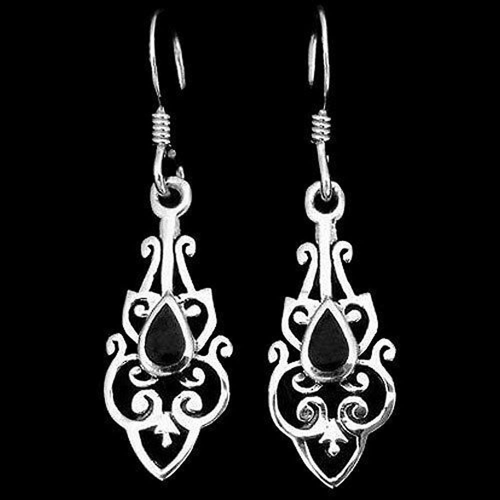 HOPLO Paar Ohrhänger Mittelalter Ohrringe OhrhängerOhrringe mit Onyxstein S günstig online kaufen