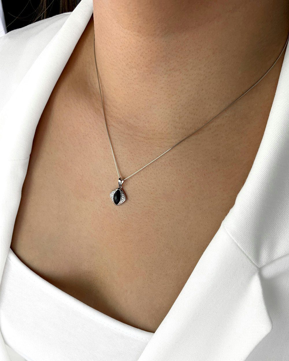 DANIEL CLIFFORD Kette mit Anhänger 'Karla' Damen Halskette Silber 925 mit A günstig online kaufen