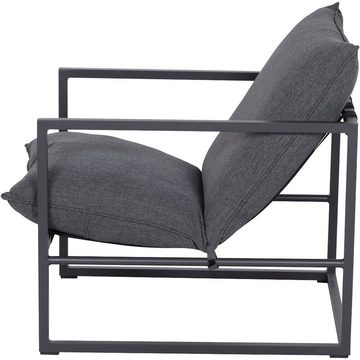 Siena Garden Gartenlounge-Sessel Monza, Lounge Sessel, Alu, Kissen jeans grey