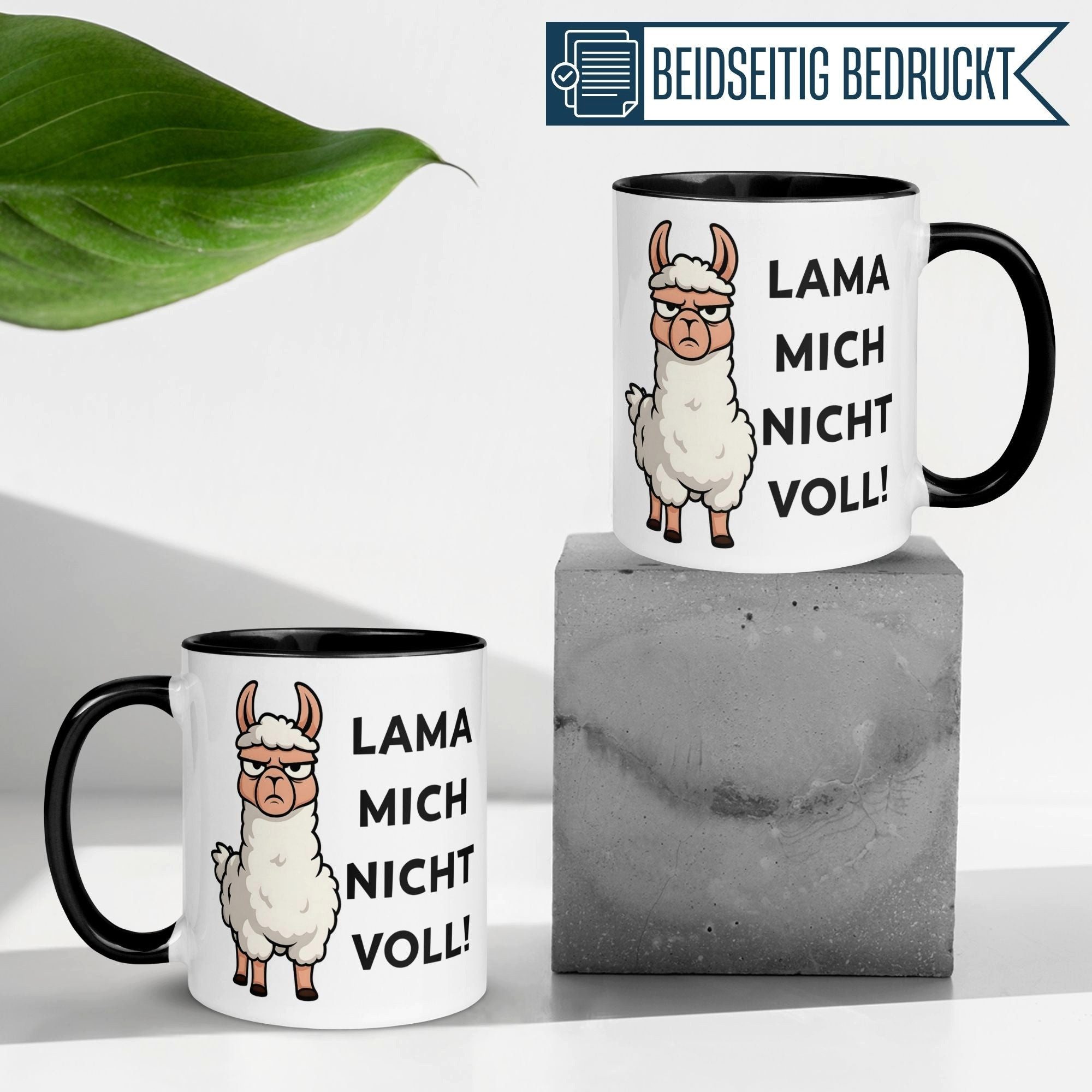 Momentals Tasse Lama – „Lama mich nicht voll“ – lustiger Lama Geschenk Becher, Gratis Versand · Links-&Rechtshänder · Spülmaschinenfest