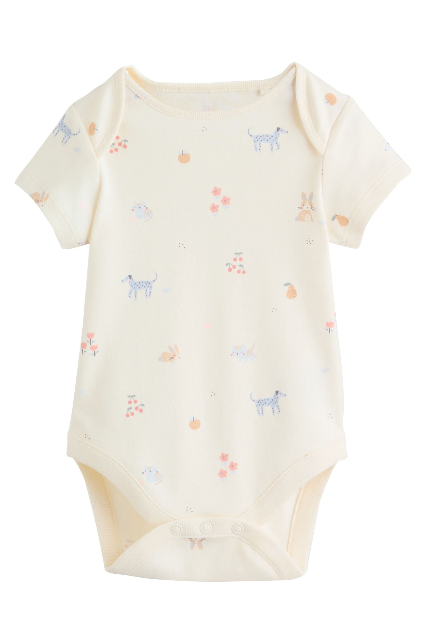 Next Kurzarmbody Kurzärmelige Babybodys im 7er-Pack (7-tlg)