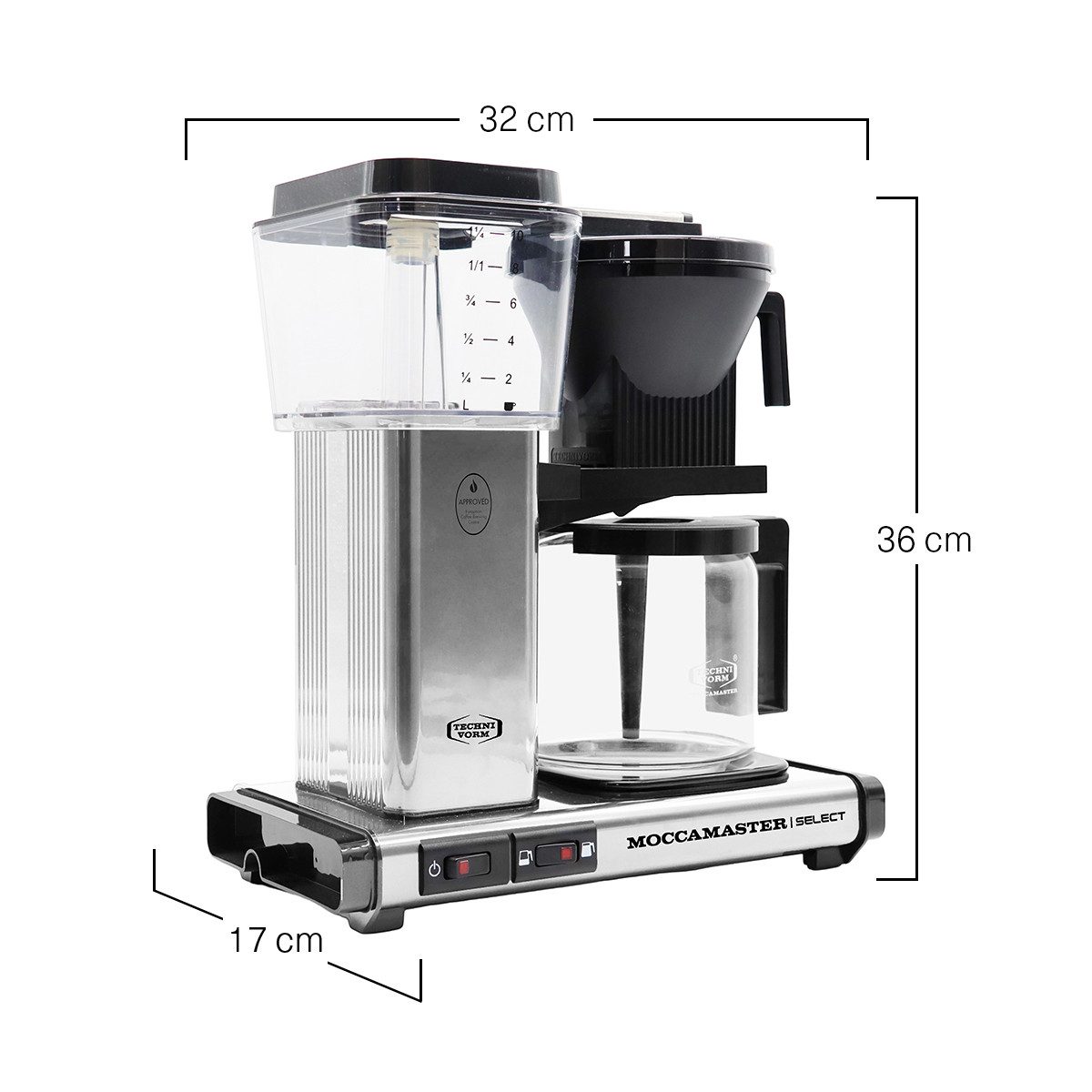 Moccamaster Filterkaffeemaschine, 1.25l Kaffeekanne, Warmhaltefunktion