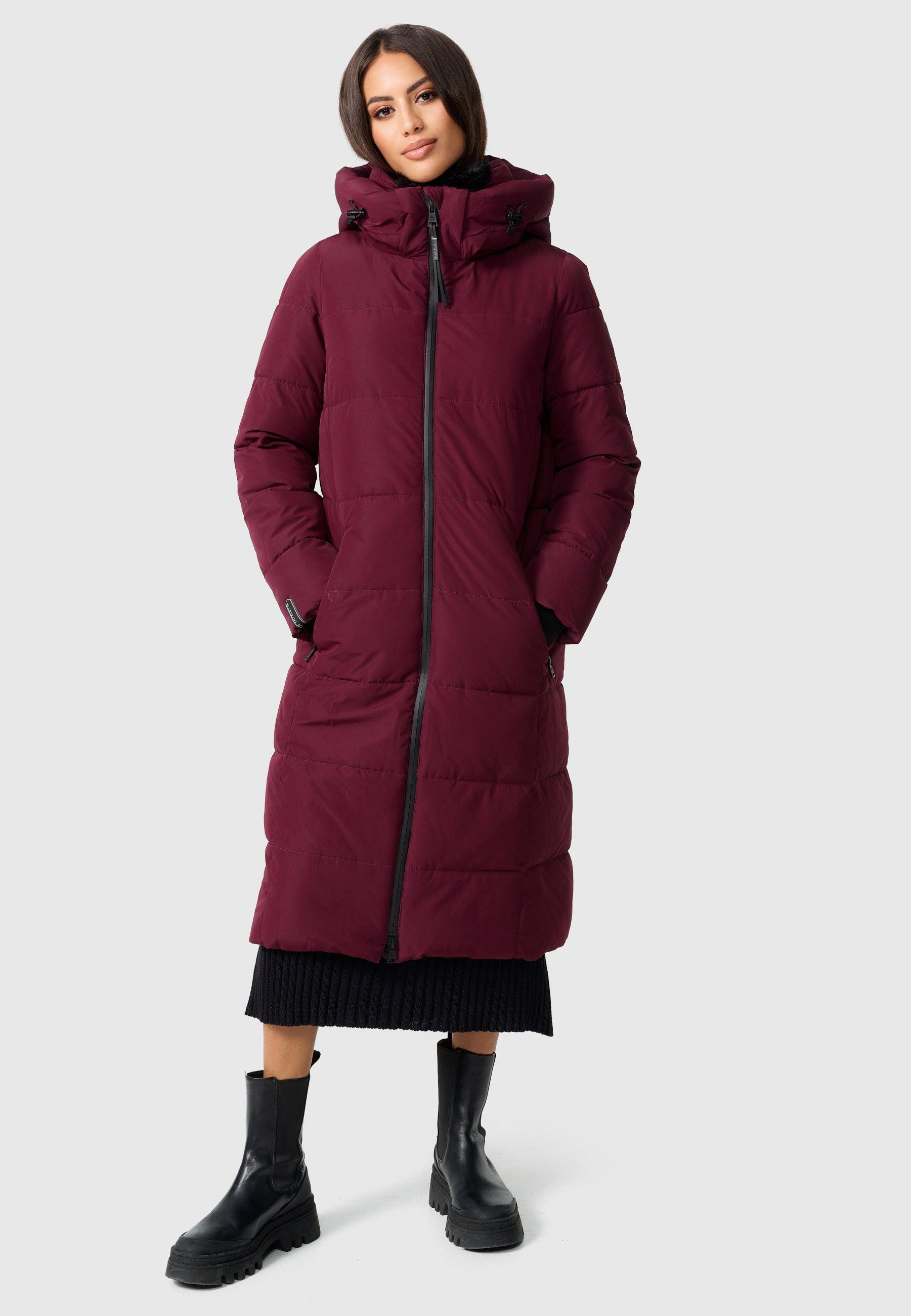 langer XVI Steppjacke Wine Mantel Zuraraa Marikoo gesteppt Winter