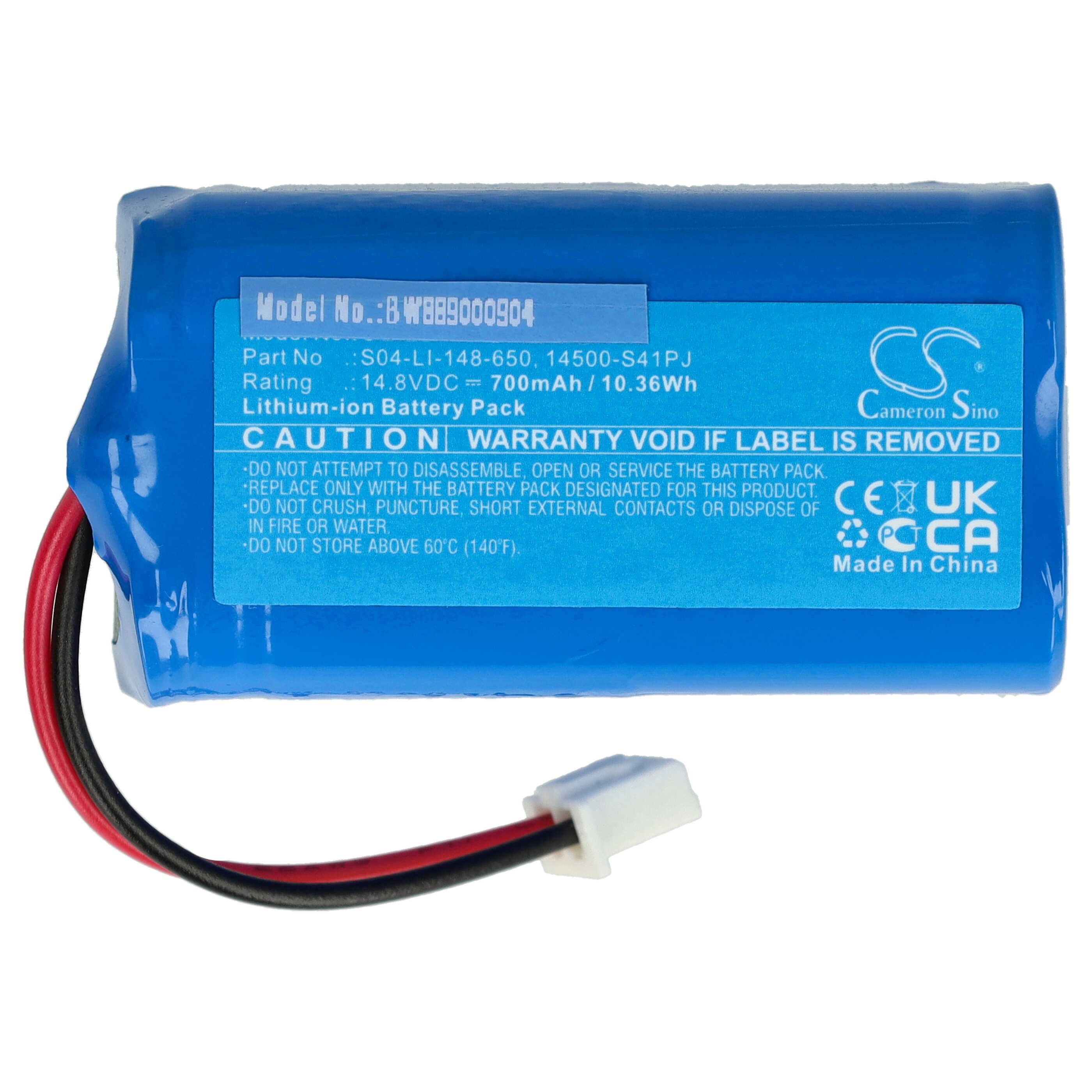 vhbw Akku passend für Ecovacs Winbot W836, W950, W920, W880, W830, W835, Staubsauger-Akku Akku Li-Ion 700 mAh (14,8 V, 1 St), Leistungsfähiger Austausch-Akku für Ihren Fensterreinigungsroboter