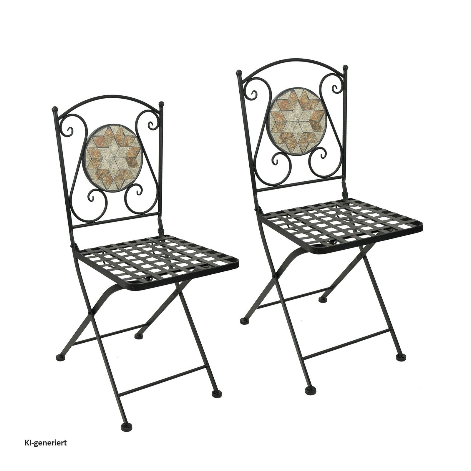 HTI-Living Gartenstuhl Metallstuhl 2er Set Marokko (Set, 2 St), Gartenstuhl Mediterran