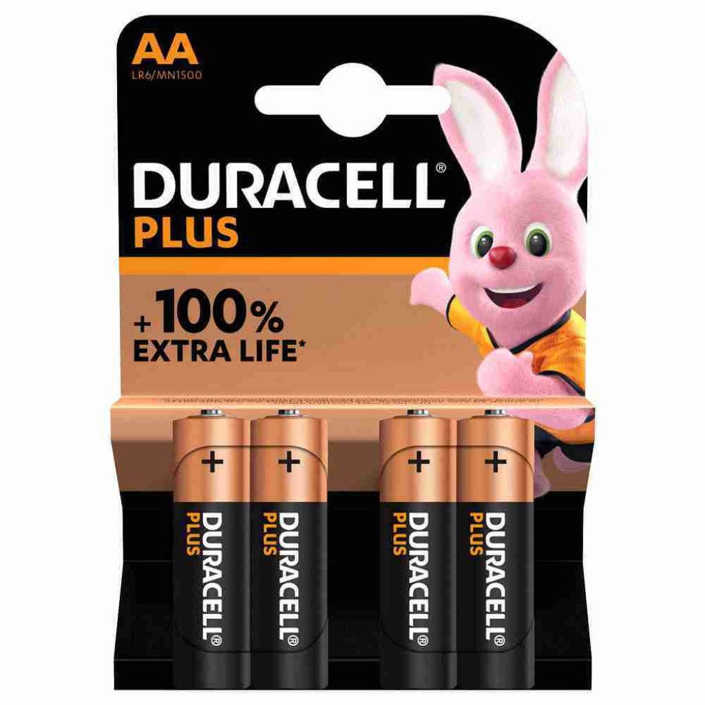 Batterien Duracell Plus Power, AA 4 Stück, Mignon Batterie