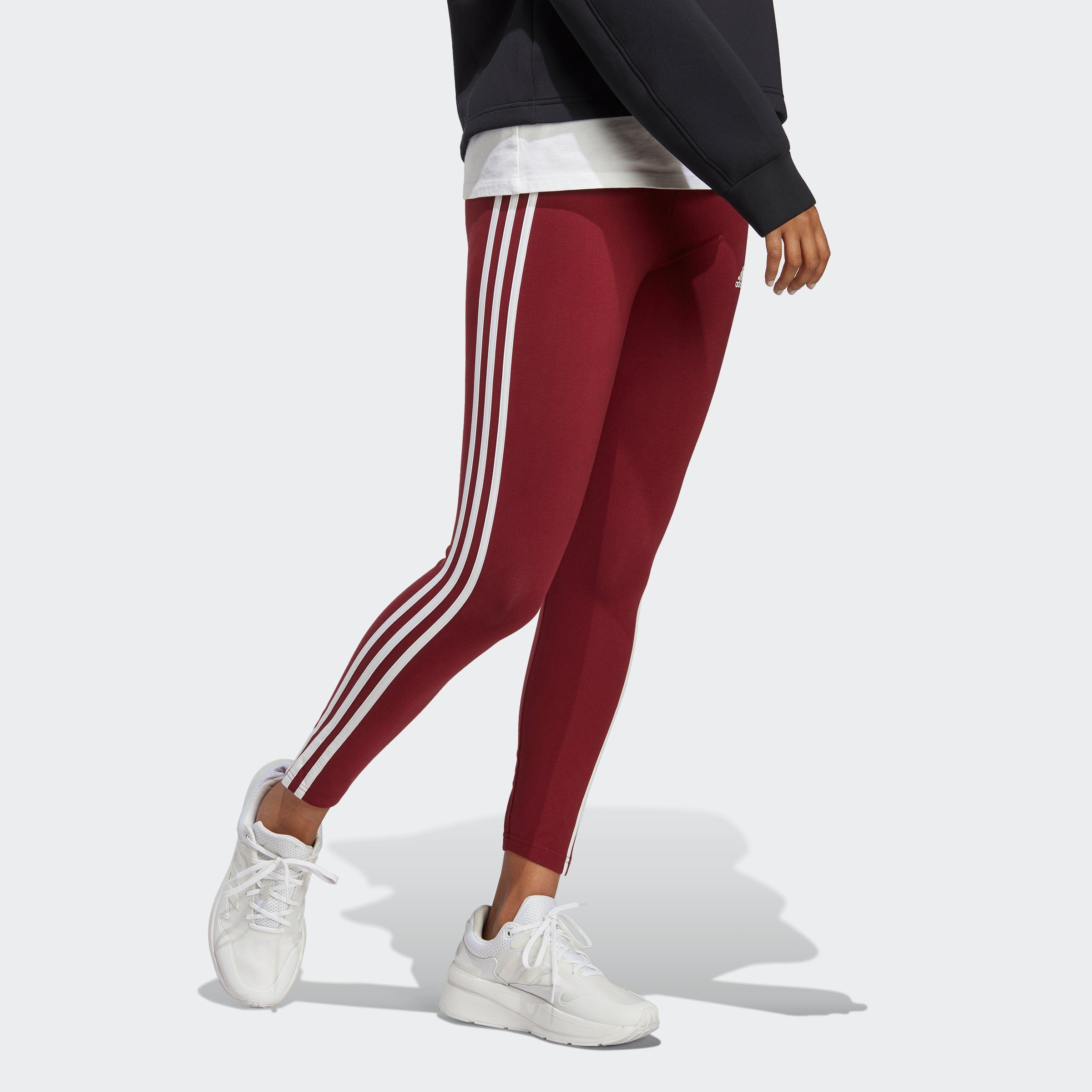 adidas Sportswear Leggings W 3S HW LG (1-tlg) Shadow Red / White