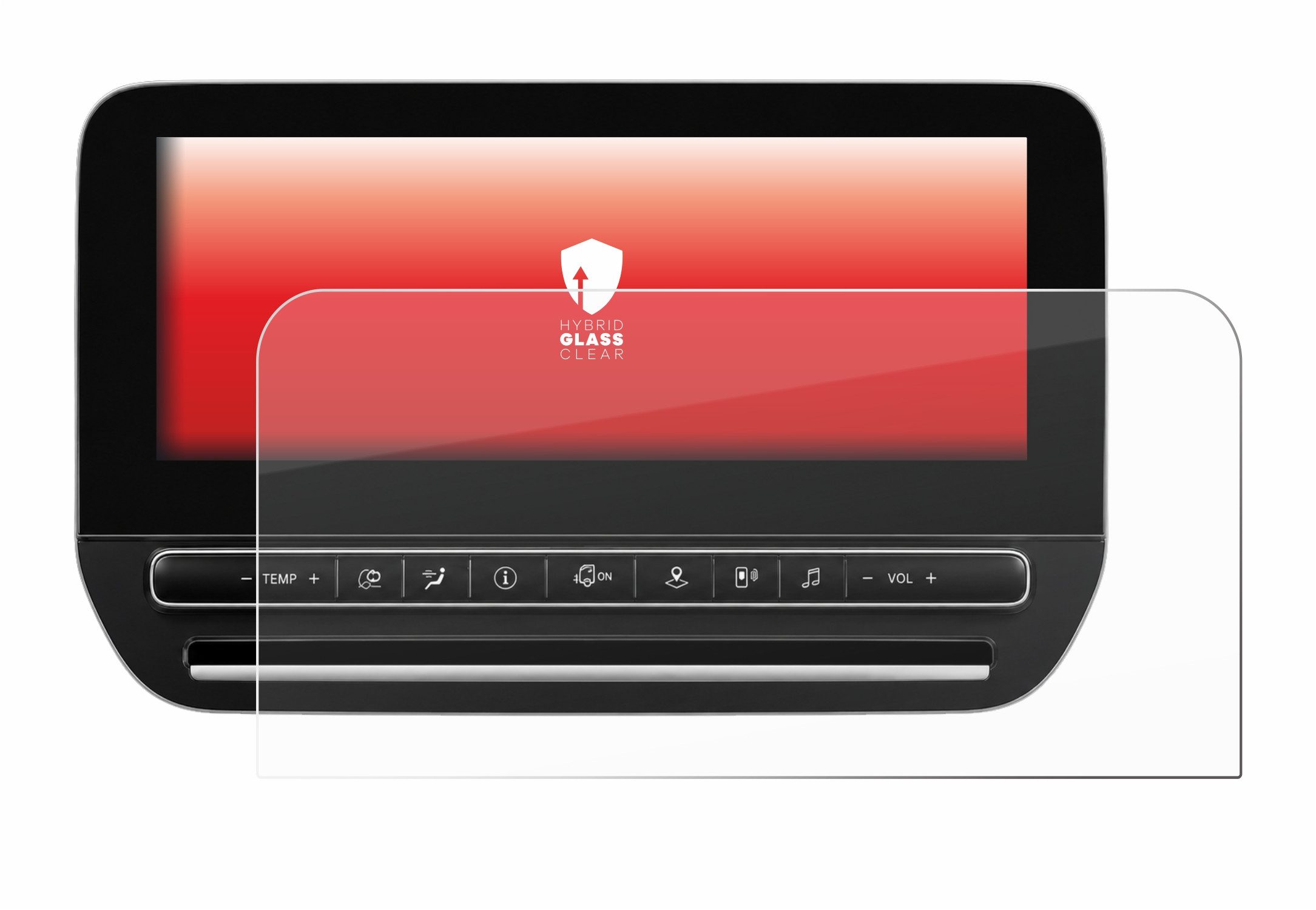 upscreen Displayschutzglas Folie für Mercedes-Benz Actros L 2026, Schutzfolie Glas Panzer Display Schutz klar