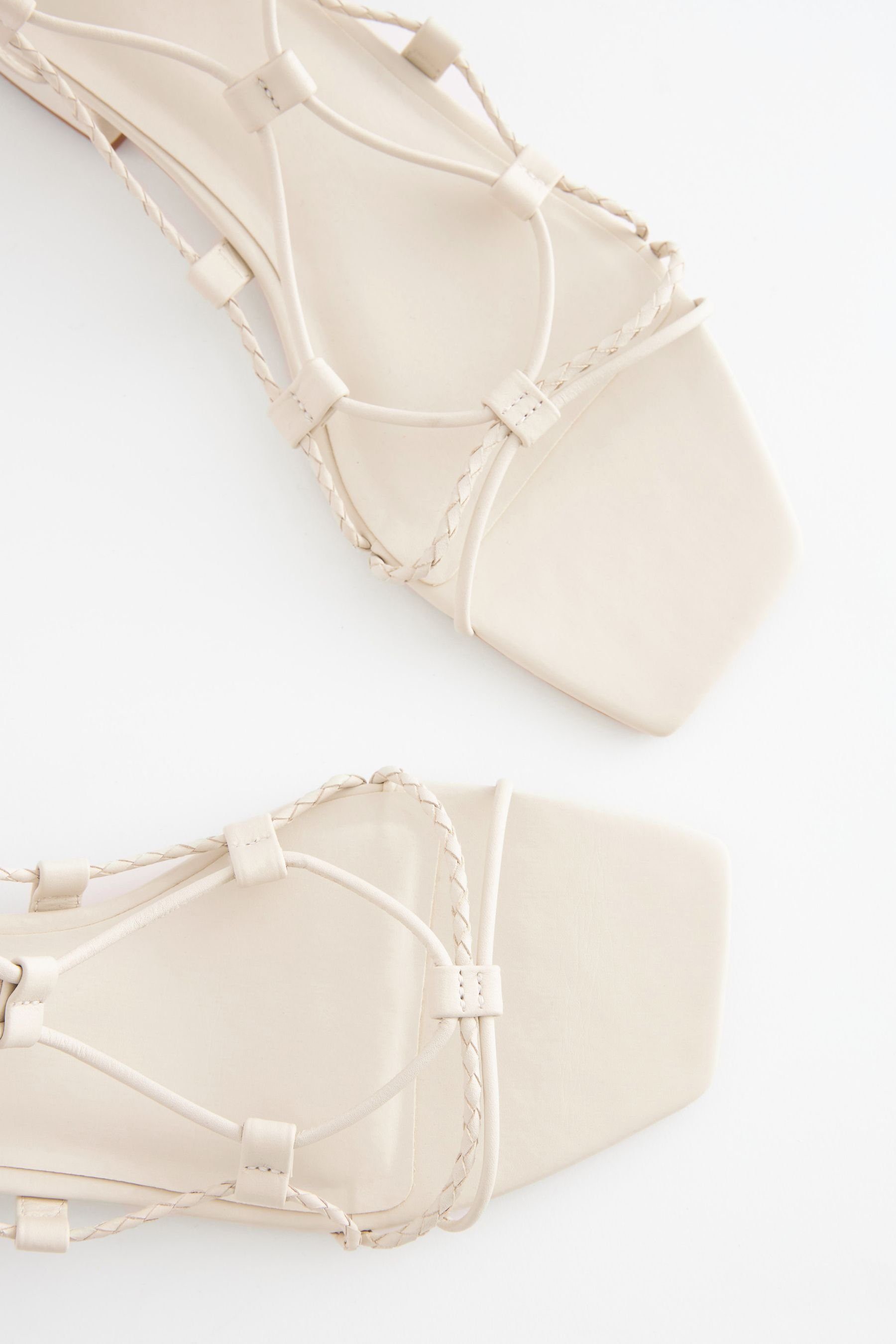 Signature Next Flechtriemen (1-tlg) mit Keilsandalette Ledersandalen Cream