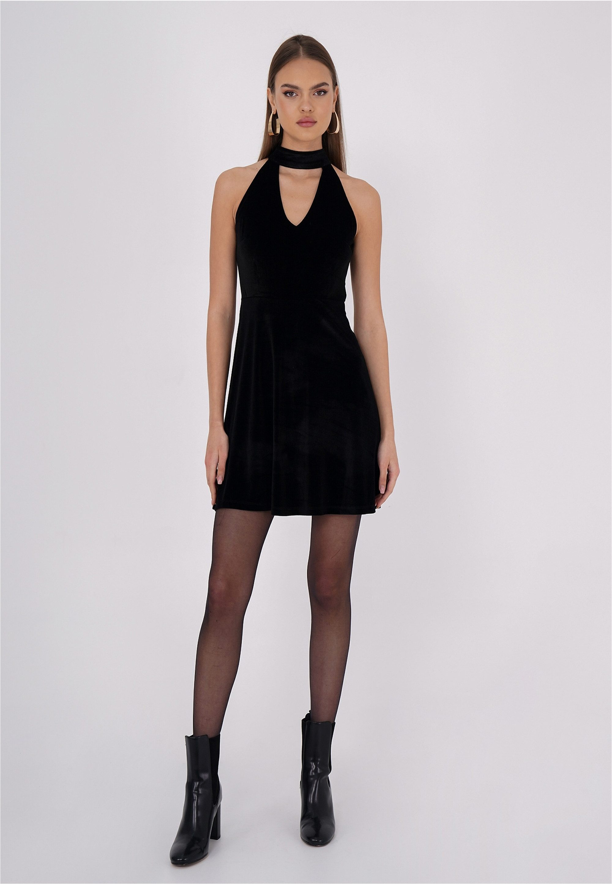 freshlions Jerseykleid Lolie (1-tlg) mit raffiniertem Neckholder-Design