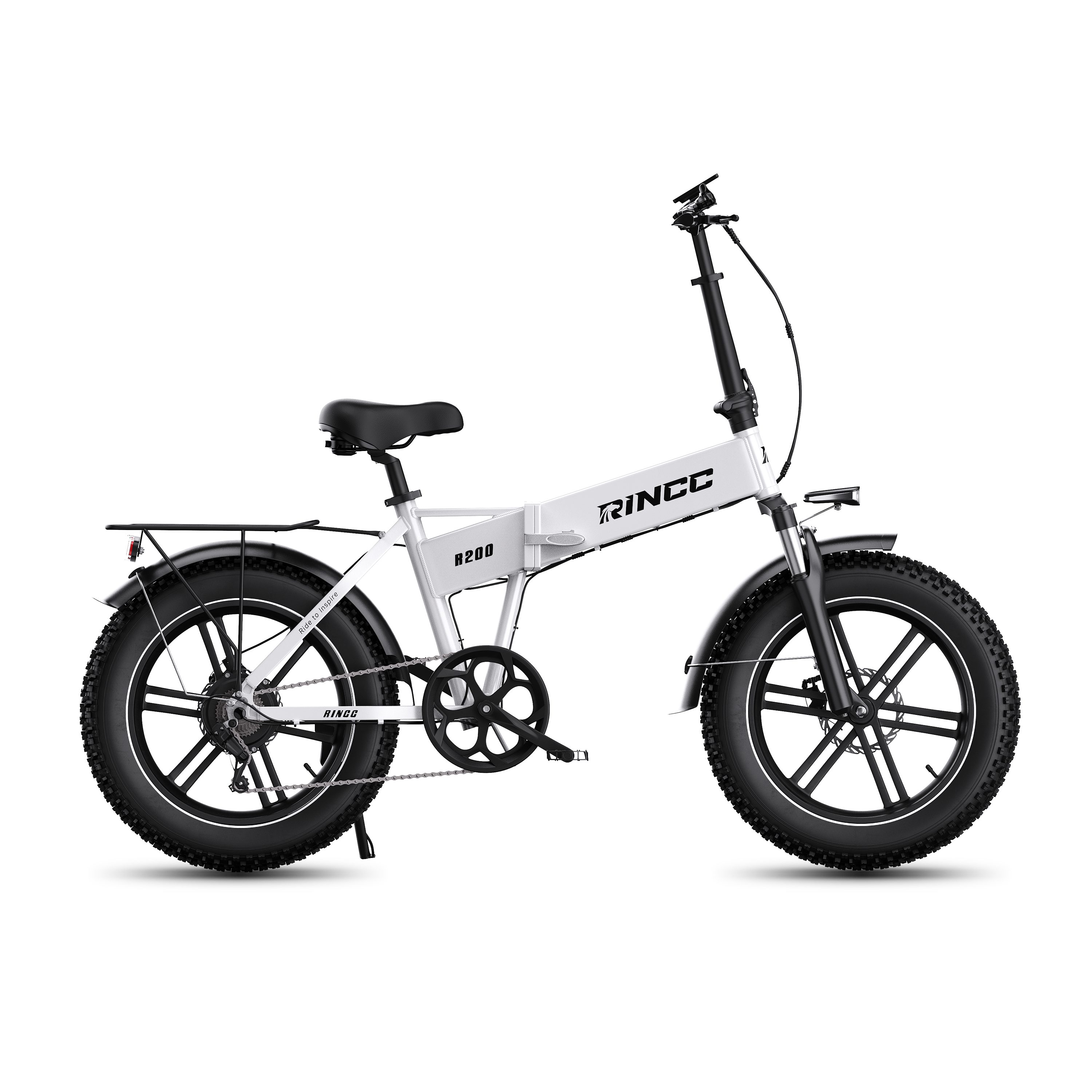 Rincc E-Bike 20" 48V 15Ah bis 100 km, 65 Nm, 20x4" Fat Tires, faltbar, 15 Wh