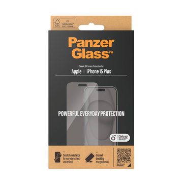 PanzerGlass Screen Protector Glass für iPhone 15 Plus, Displayschutzglas