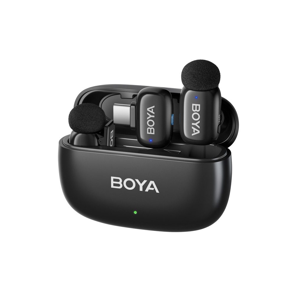 BOYA Mikrofon Mini Ansteckmikrofon (Spar-Set, 1-tlg), Nur ca. 5 g, Plug & Play, 3 Voice-Modi