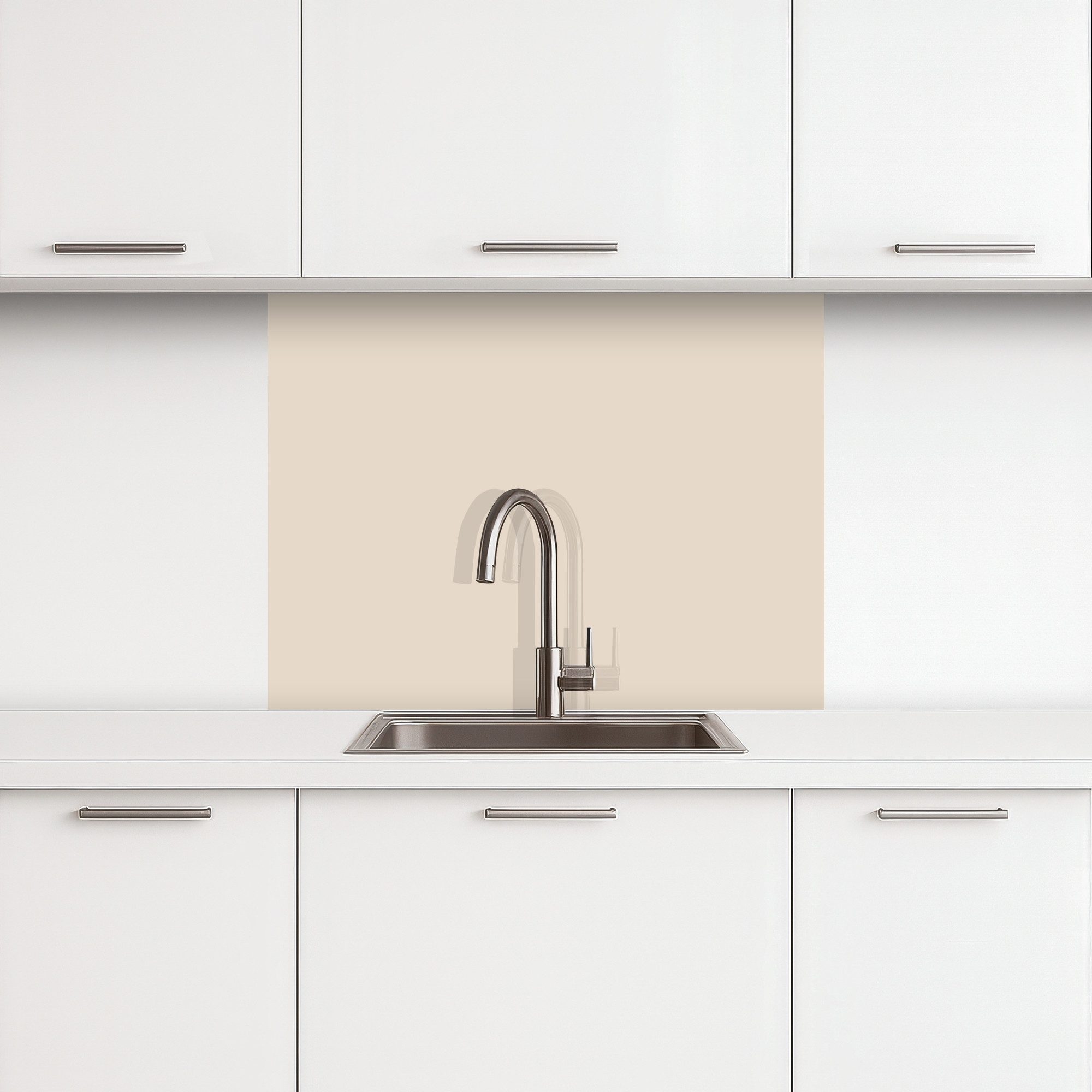 KitchenYeah Küchenrückwand selbstklebend Beige - Unifarben, (1-tlg), Spritzschutz, Küche, Rückwand, Küchenwand, Küchenfront, 80x60 cm