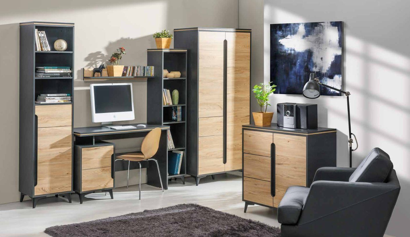 JVmoebel Wohnzimmer-Set, Moderne Büro Zimmer Set Office Einrichtung Komplett Set Möbel Tisch | Wohnwände