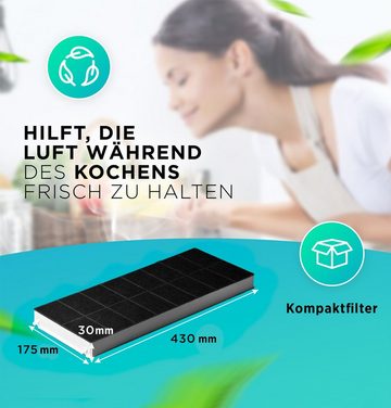 VIOKS Kohlefilter Ersatz für Neff 00296178, Zubehör für Dunstabzugshaube, 430x175mm