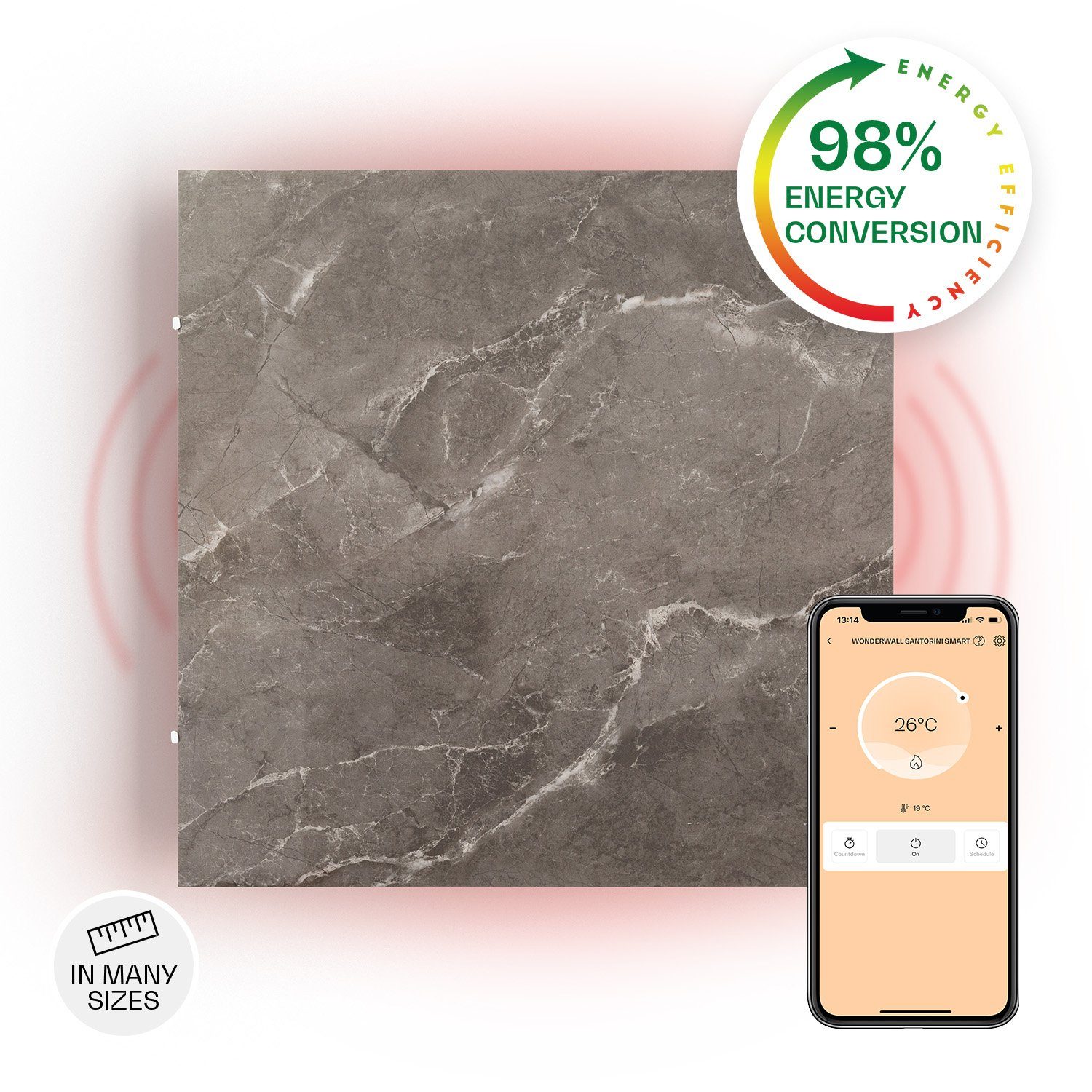 Klarstein Heizkörper Wonderwall Santorini Smart, elektrischer Infrarot Heiz günstig online kaufen