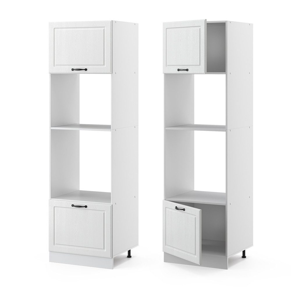 Vicco Mikrowellenumbauschrank R-Line, Weiß Landhaus/Weiß, 60 cm (1-St) – Bild 5 von 5