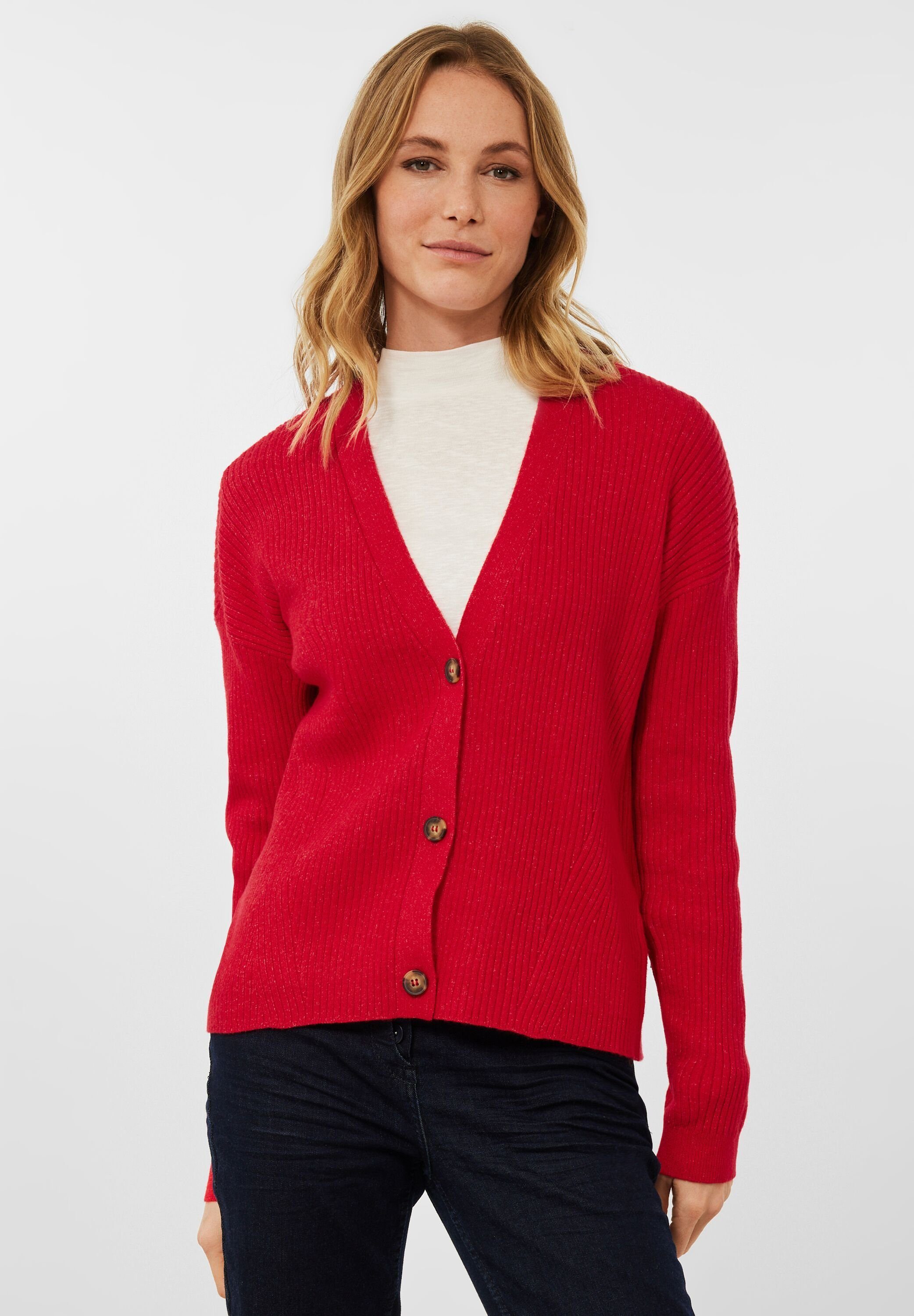 strong Strickpullover red Cecil