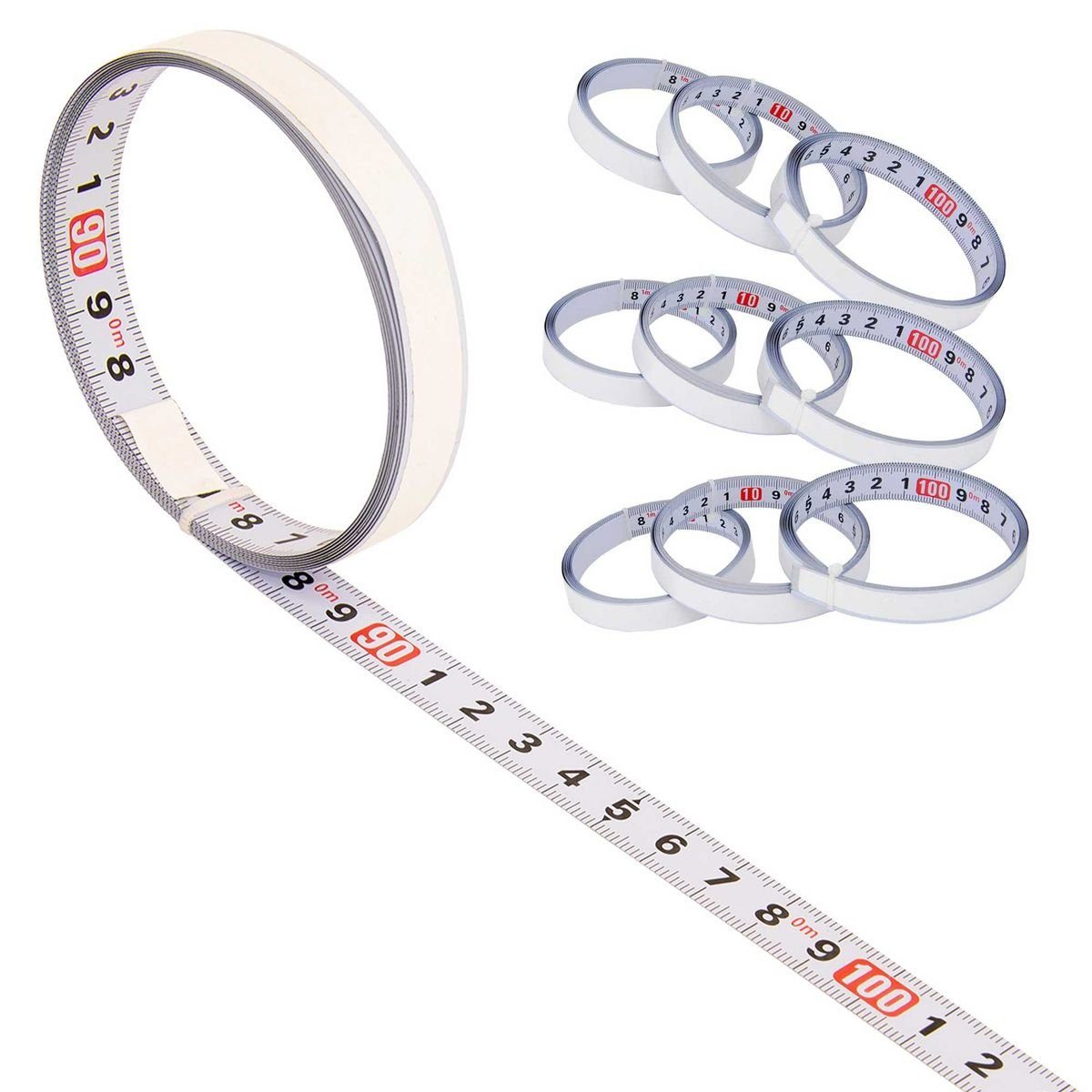 SCHMIDT systemprofile Profil 10x Maßband 1m-1m Mitte Stahl Skalenbandmaß klebend