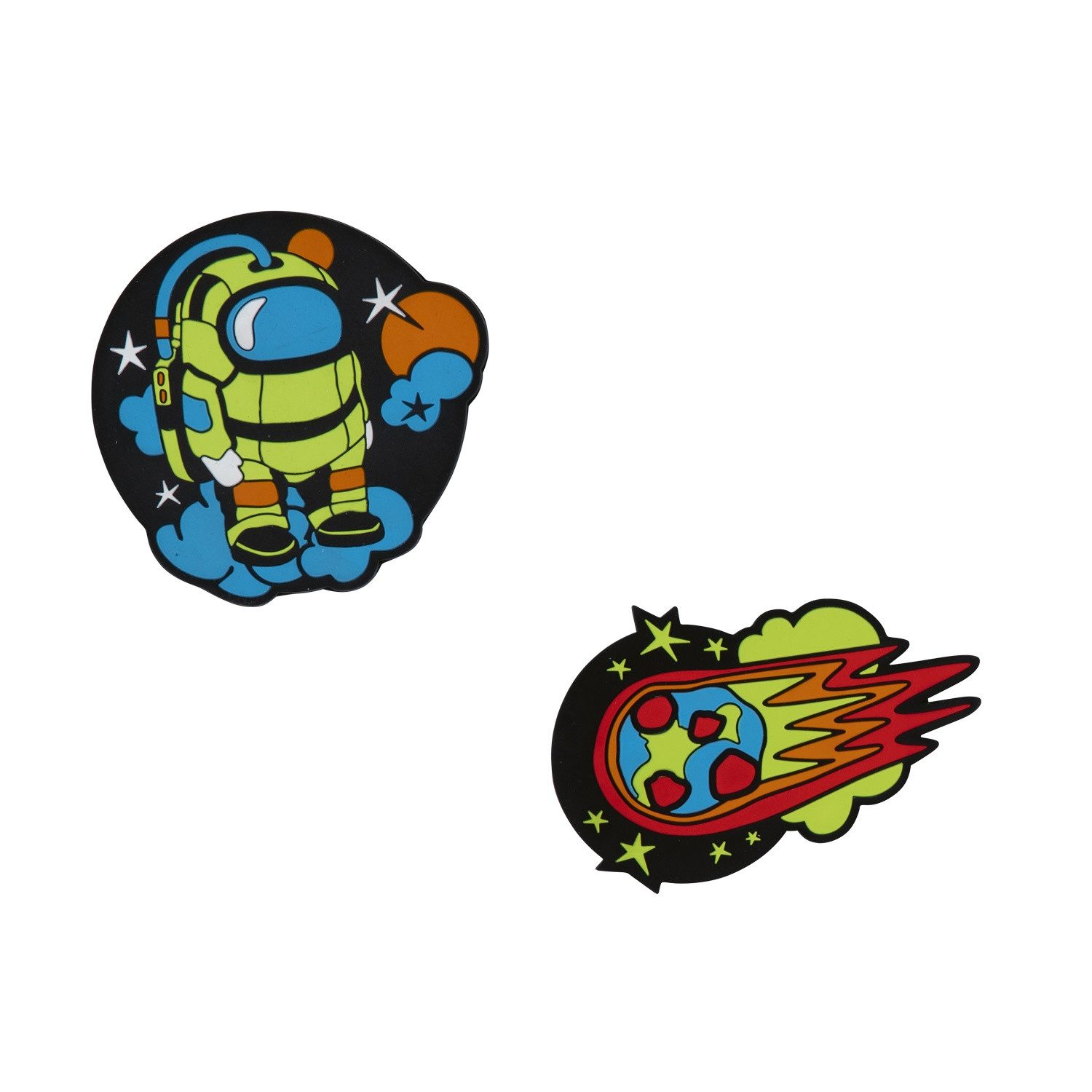 DerDieDas® Schulranzen DerDieDas Wechselbuttons, 2tlg. Neon Crazy