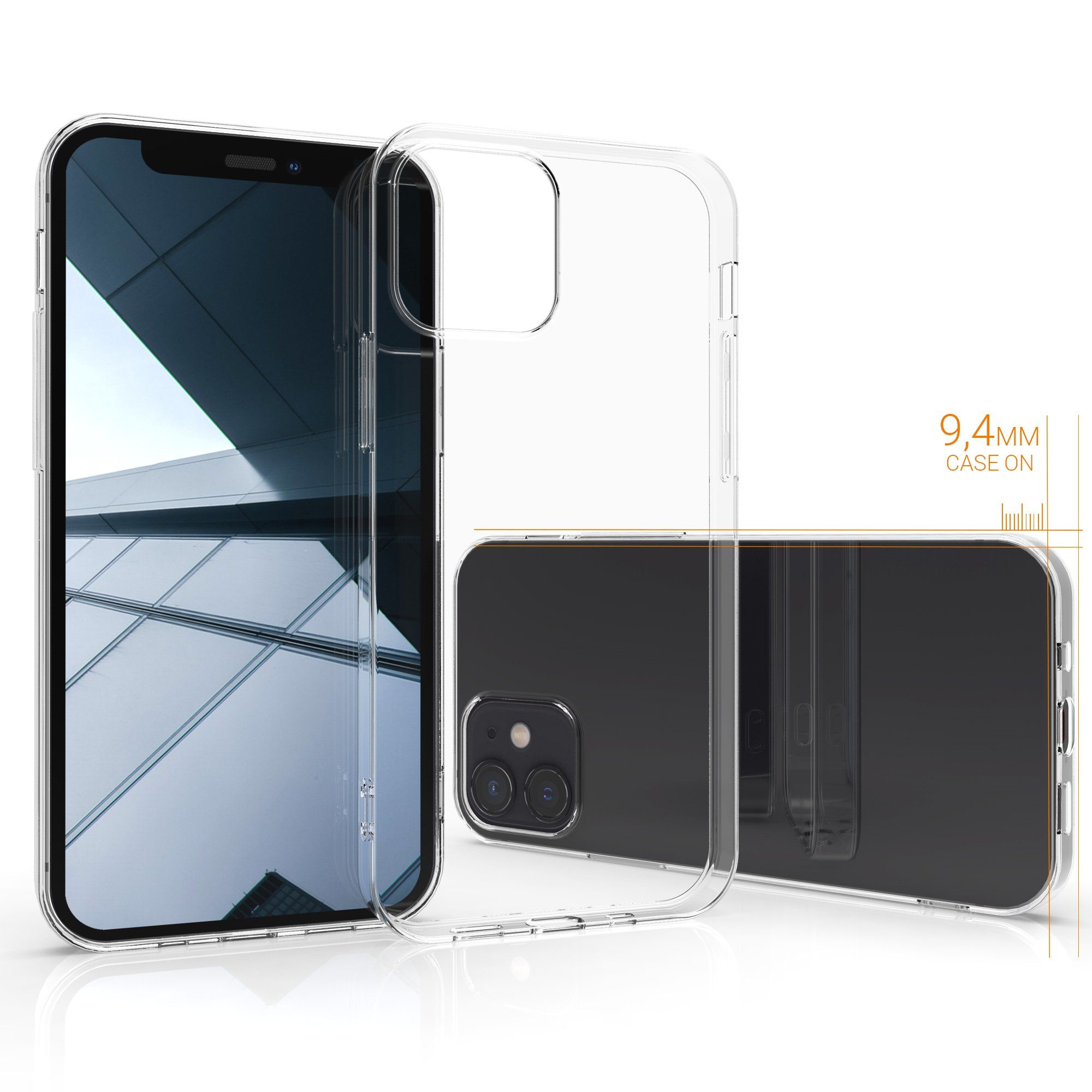 kwmobile Handyhülle Hülle für Apple iPhone 12 mini, Silikon Handyhülle transparent - Handy Case gummiert