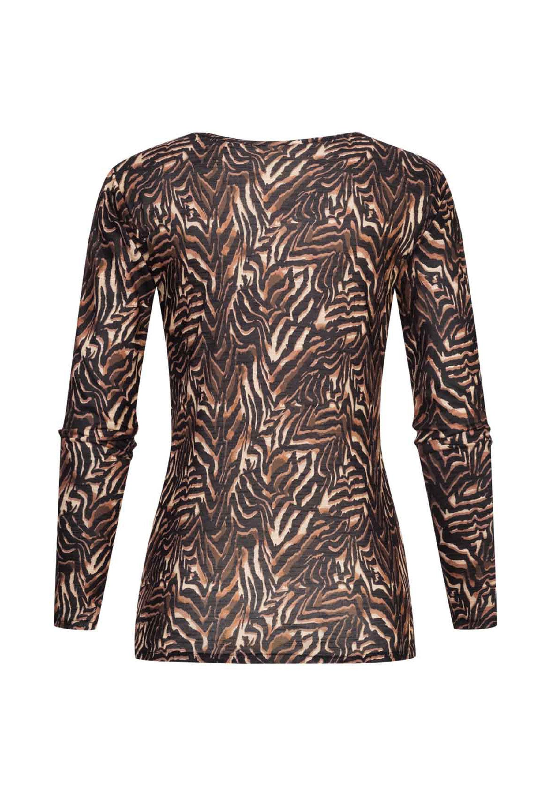 CLOUD 5IVE Longsleeve CLOUD 5IVE Langarm Shirt Longsleeve mit Animal Print günstig online kaufen