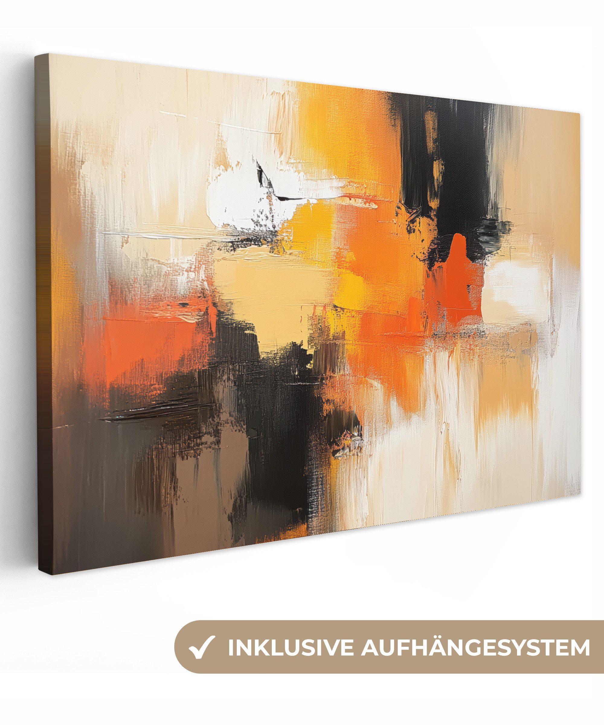 OneMillionCanvasses® Leinwandbild Abstrakt - Modern - Farboptik - Herbstfar günstig online kaufen