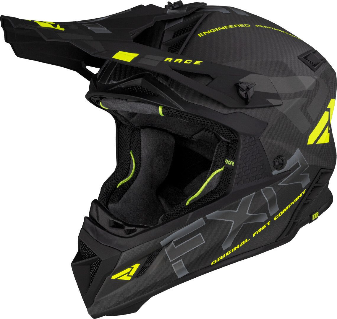 FXR Motocrosshelm Helium Carbon 2023 Motocross Helm, Carbonfaser