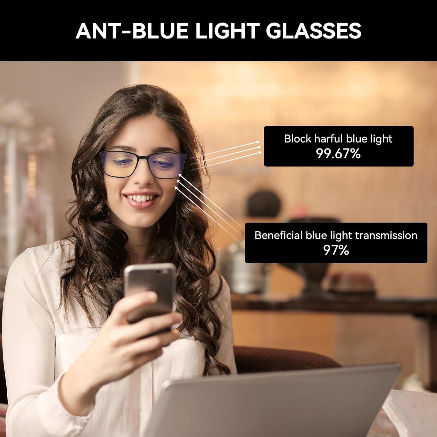 LuxusKollektion Wayfarer Blaulichtfilter Lesebrille Herren Eckige günstig online kaufen