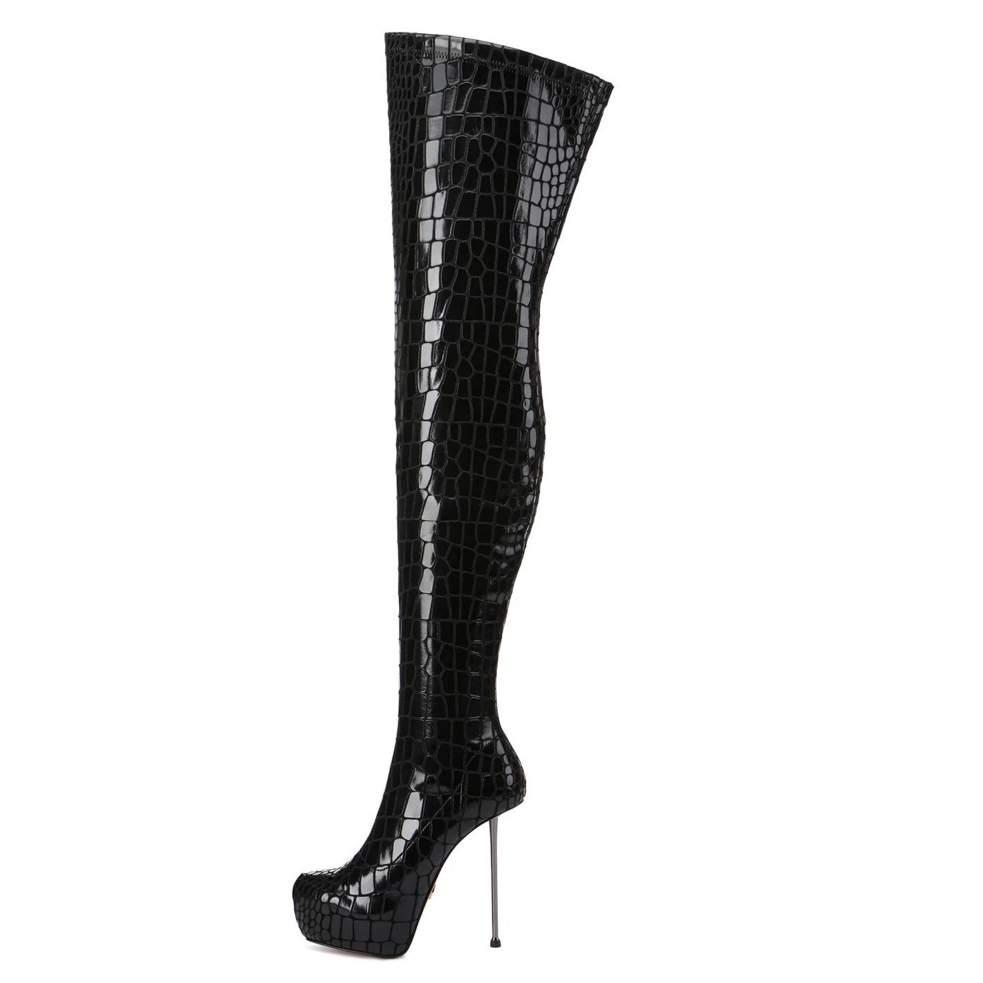 Giaro BRISA Overkneestiefel Absatzhöhe 14 cm, Innenplateau ca. 4 cm, veganes Leder
