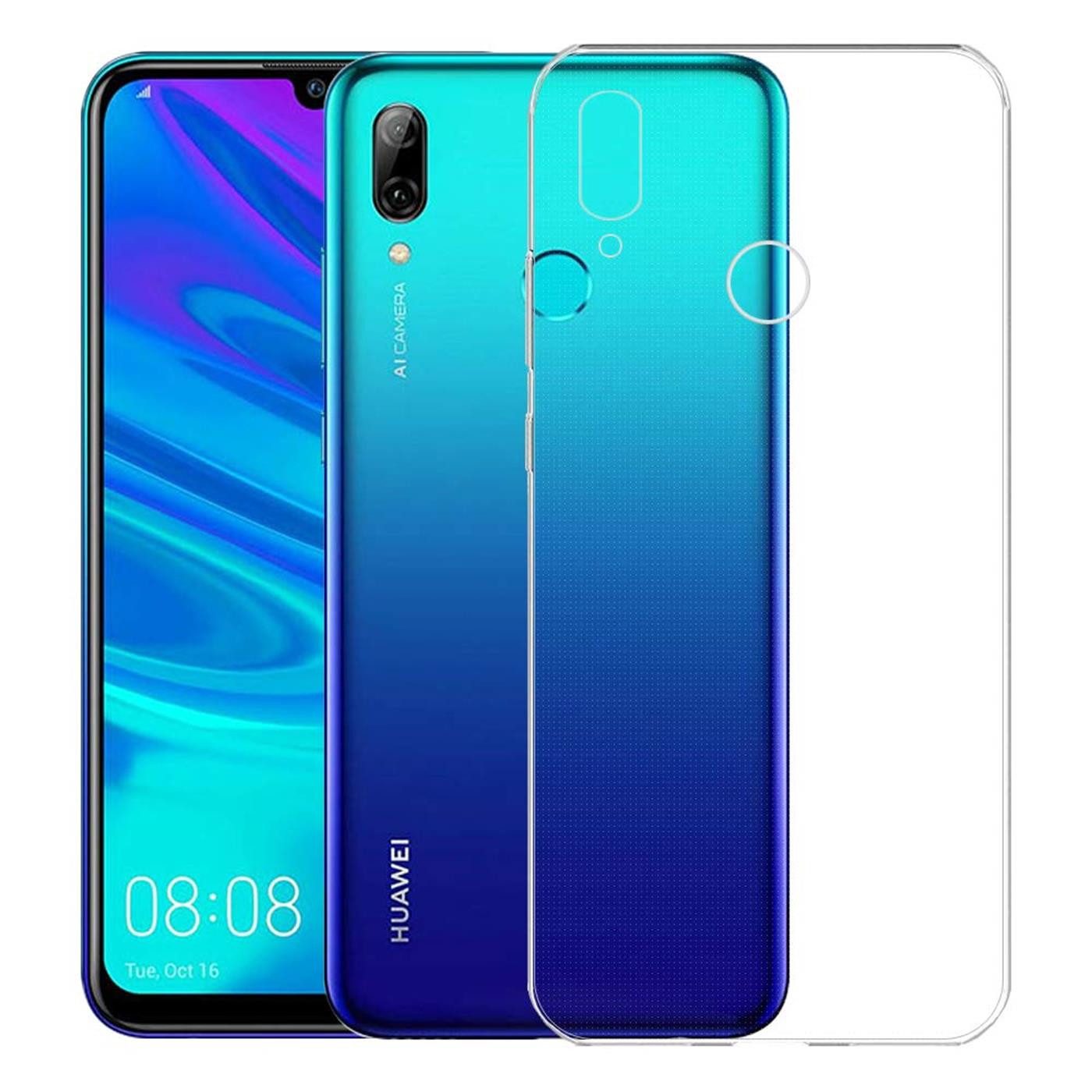 CoolGadget Handyhülle Transparent Ultra Slim Case für Huawei P Smart 2019 6,2 Zoll, Silikon Hülle Dünne Schutzhülle für Huawei P Smart 2019 Hülle