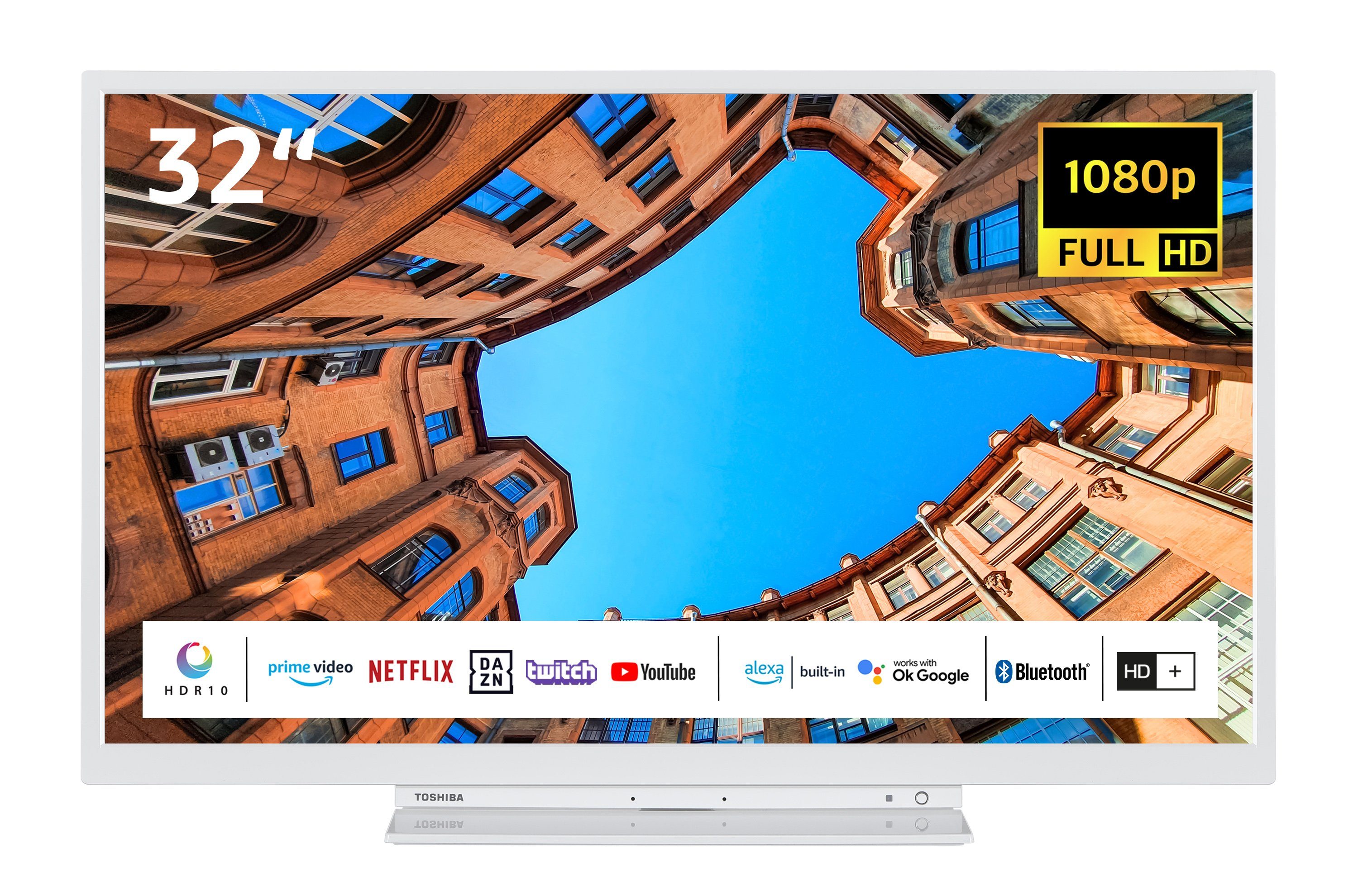 Toshiba 32LK3C64DAW LCD-LED Fernseher (80 cm/32 Zoll, Full HD, Smart TV,  HDR, Triple-Tuner, Alexa Built-In, 6 Monate HD+ inklusive)