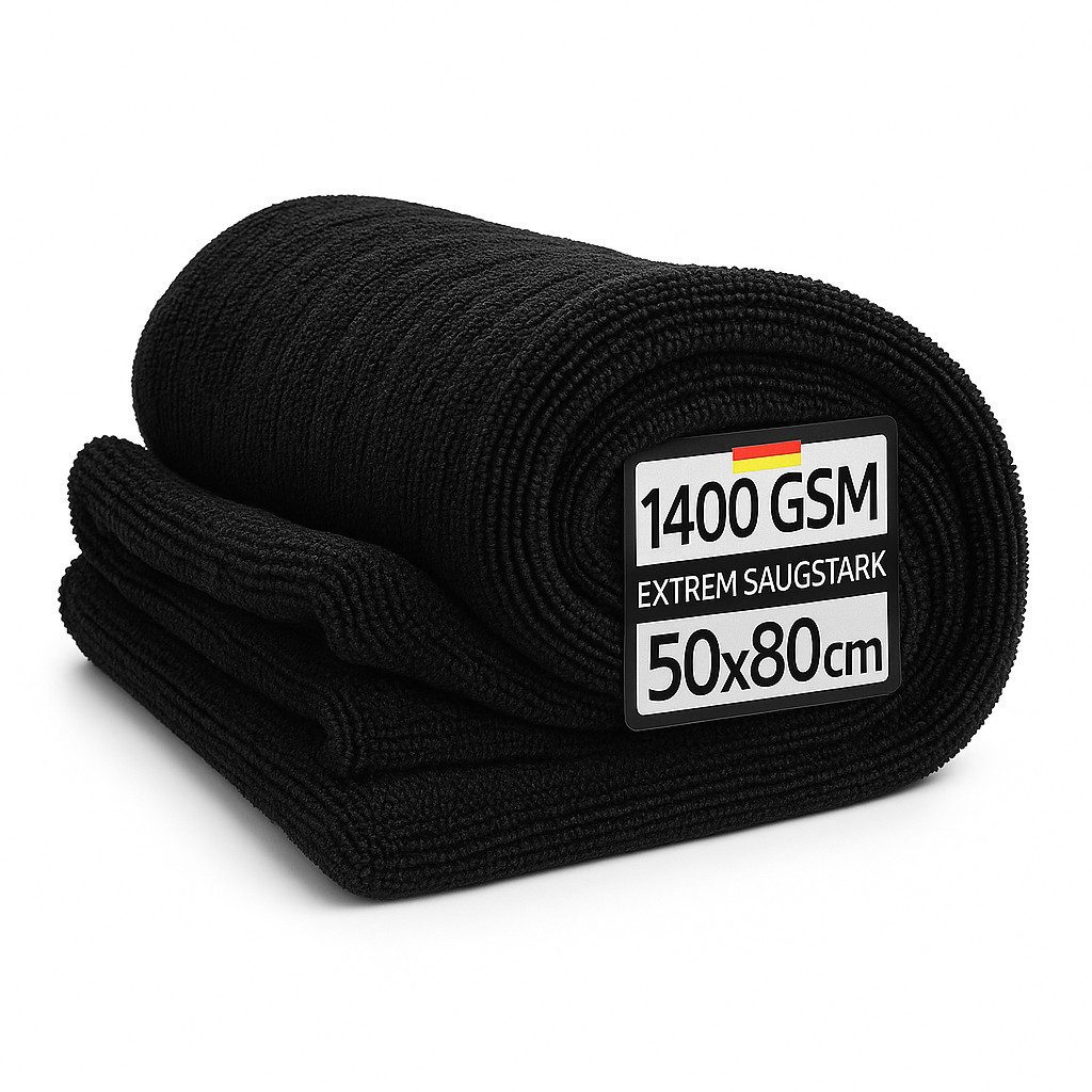 Kemes Mikrofasertücher Auto XXL Ultra saugstark mit 1400 GSM Trockentuch Mikrofasertuch (50x80 cm, 1-tlg., Extrem Saugstark 5-Fache)